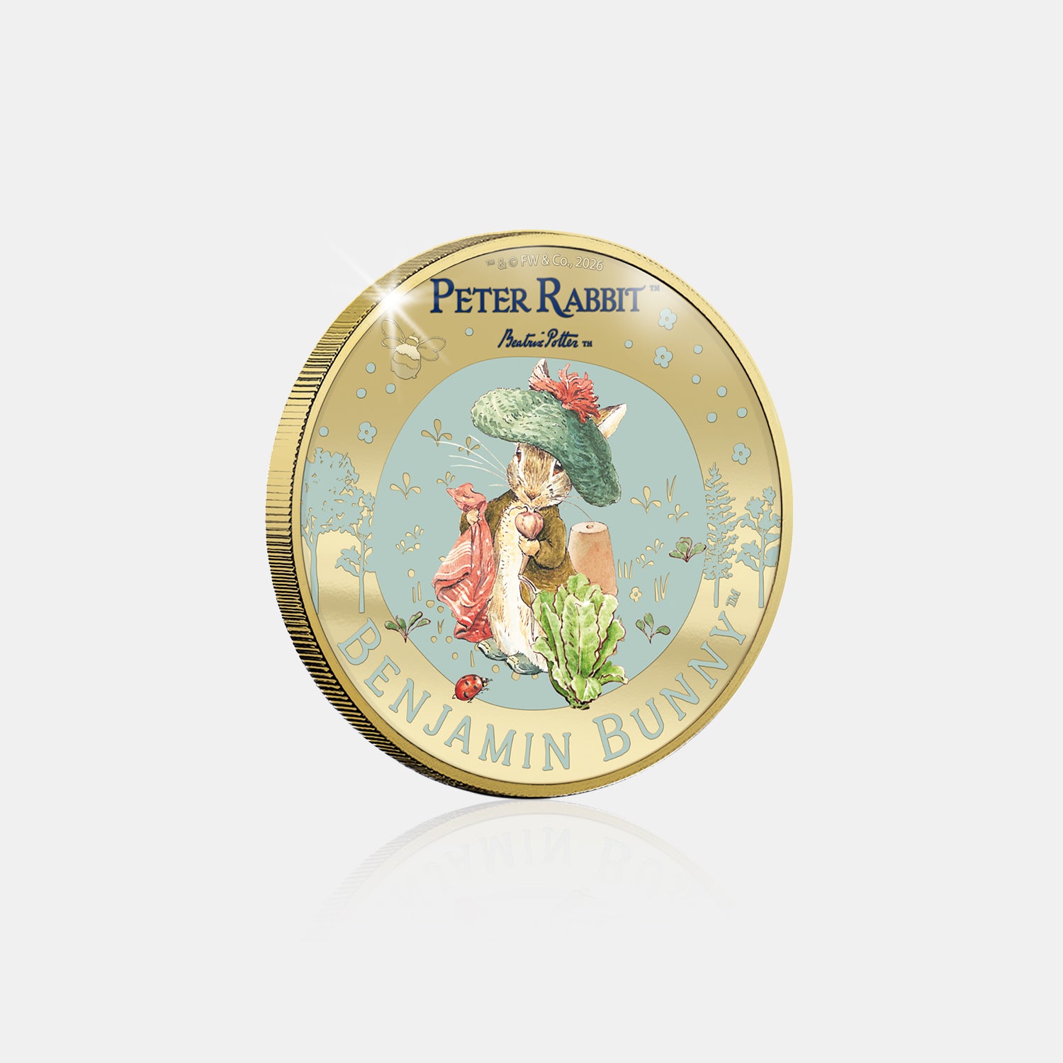 Stories of Britain Beatrix Potter Benjamin Bunny Gold Plated BU Commemorative