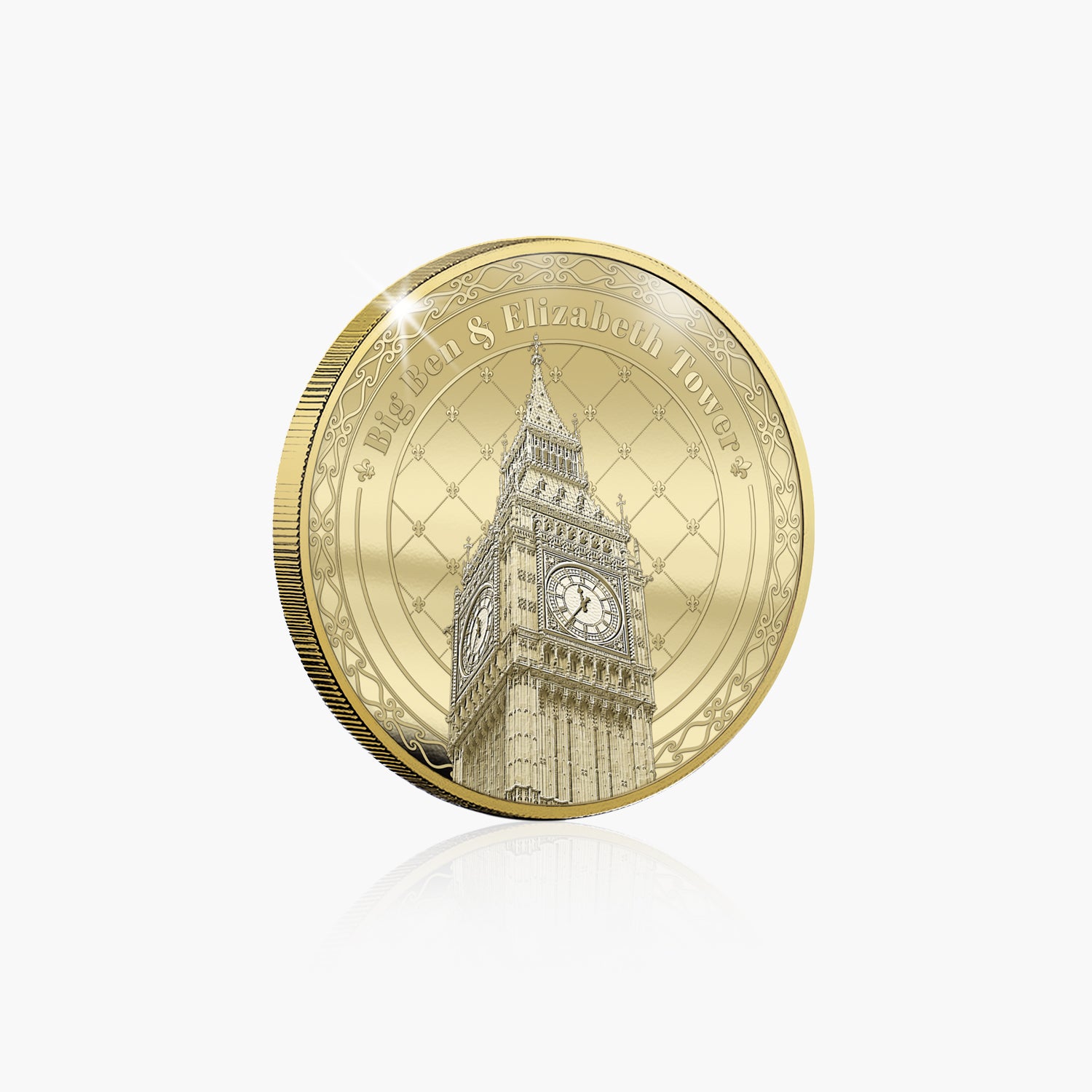 Icons of Britain Big Ben and Elizabeth Tower Gold Plated BU Commemorative