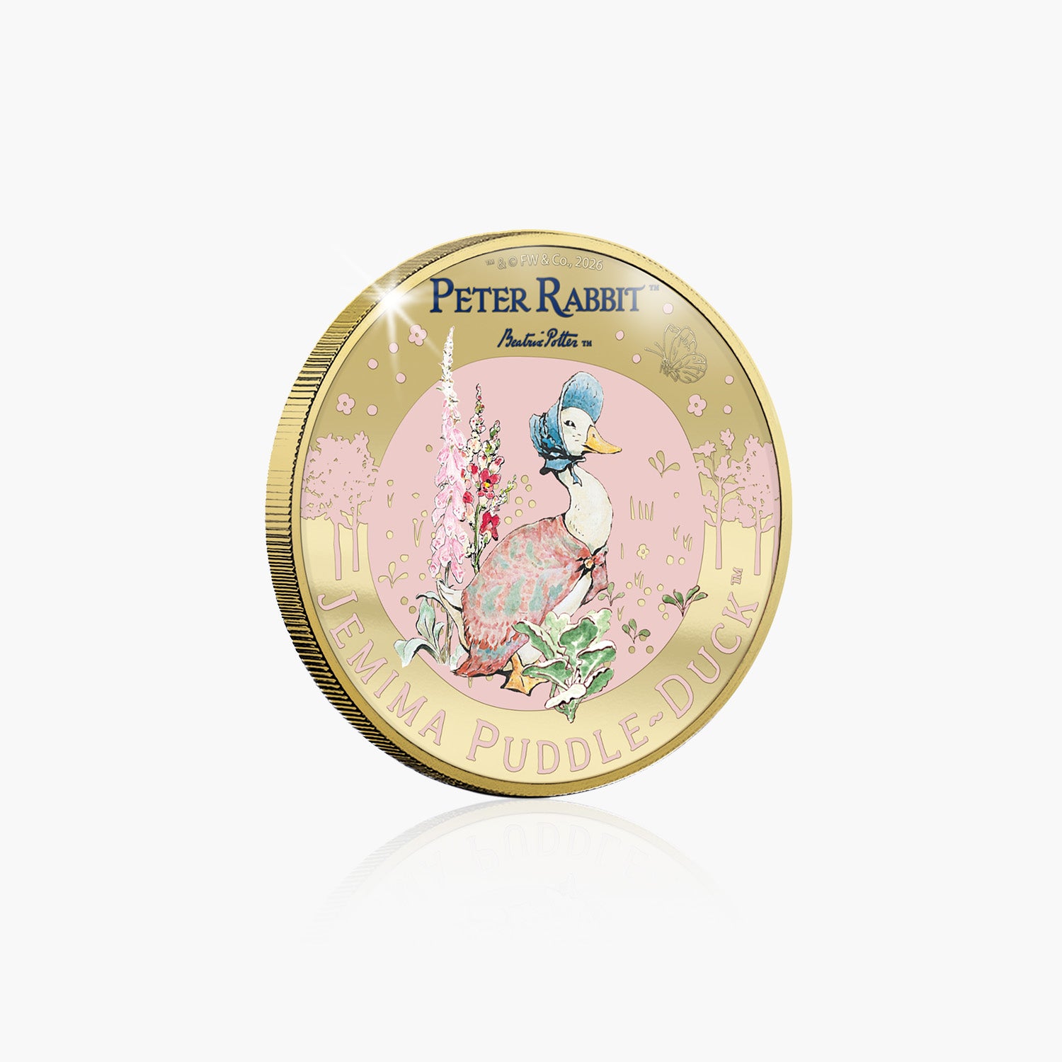 Stories of Britain Beatrix Potter Jemima Puddle Duck Gold Plated BU Commemorative