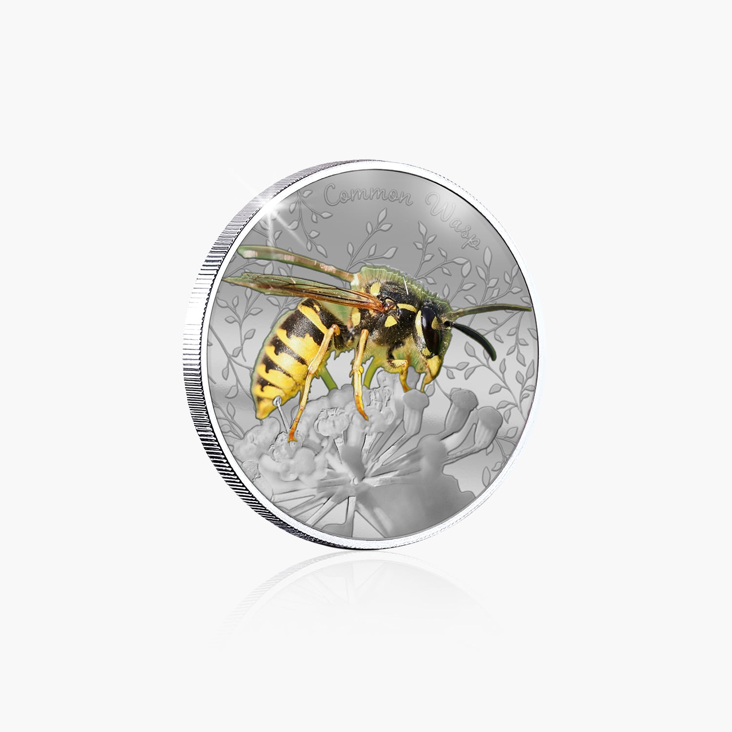 British Wildlife Common Wasp Silver Plated BU Commemorative