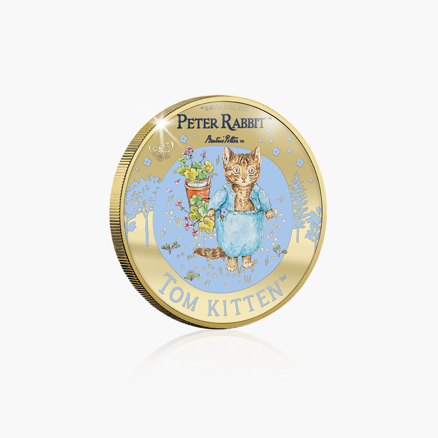 Stories of Britain Beatrix Potter Tom Kitten Gold Plated BU Commemorative