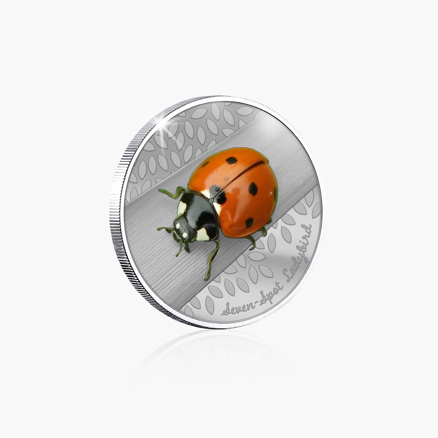 British Wildlife Seven Spot Ladybird Silver Plated BU Commemorative