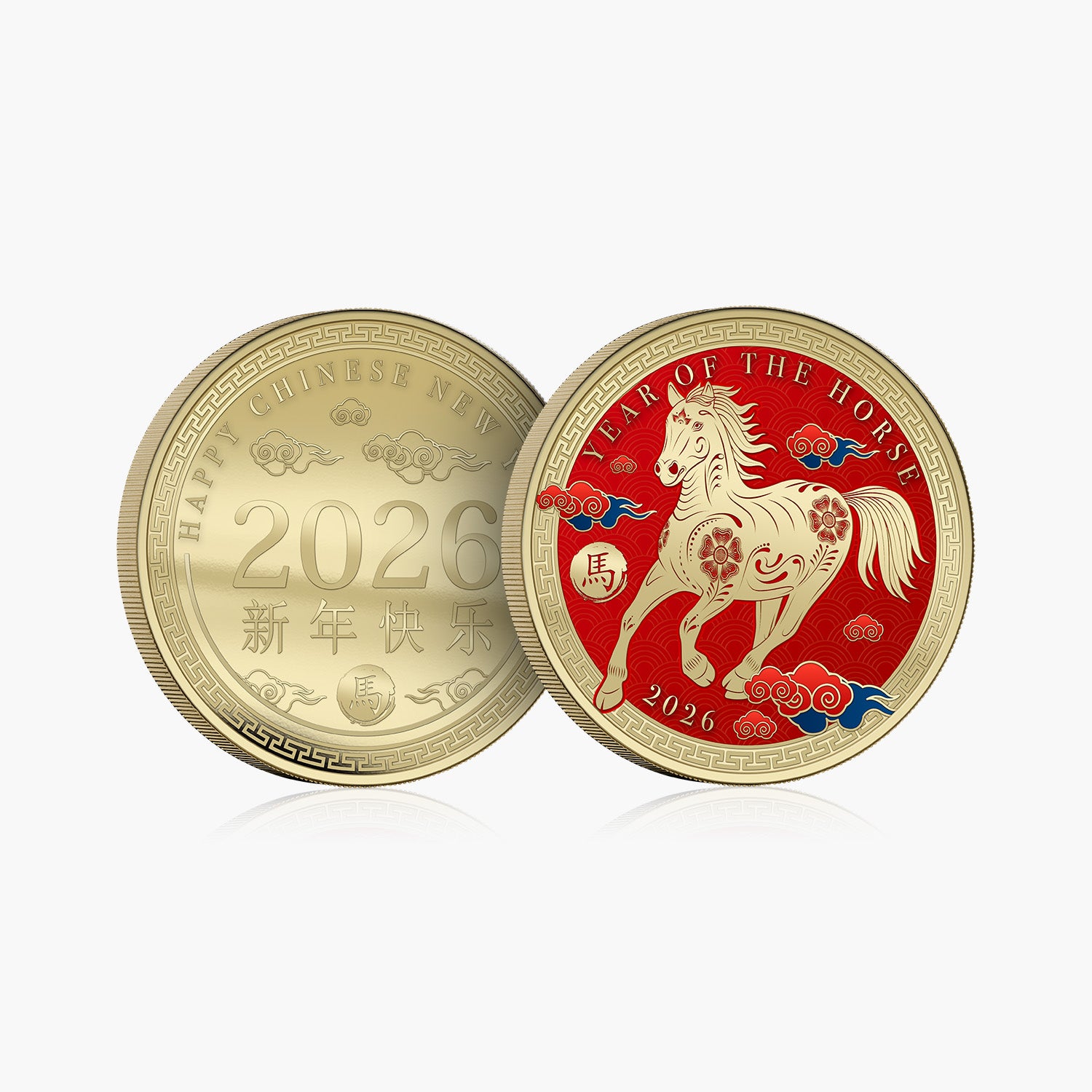 2026 Year of The Horse 24K 50mm Gold Plated Commemorative