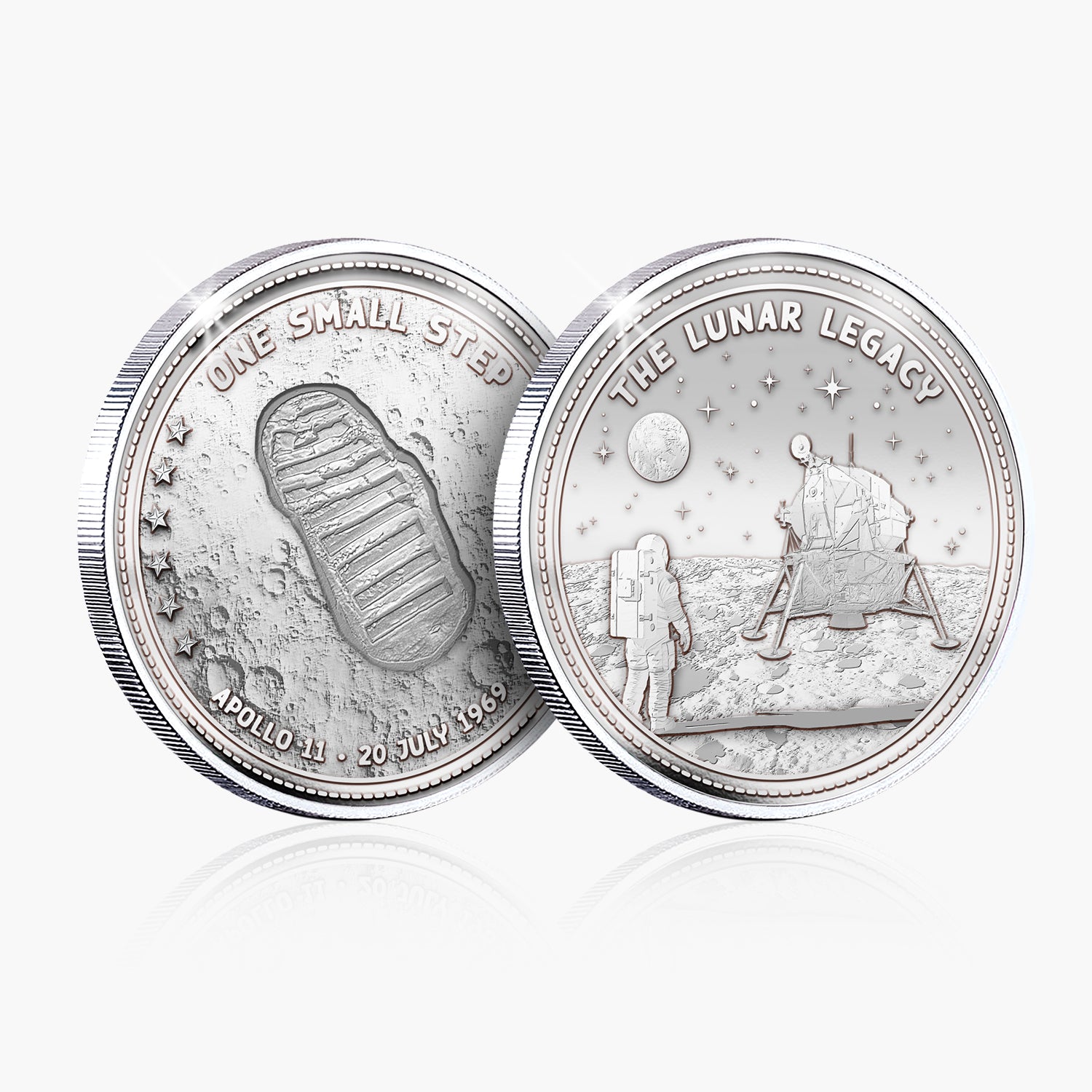 One Giant Leap â€“ The Lunar Legacy Supersize 75mm Antique Finish Medal