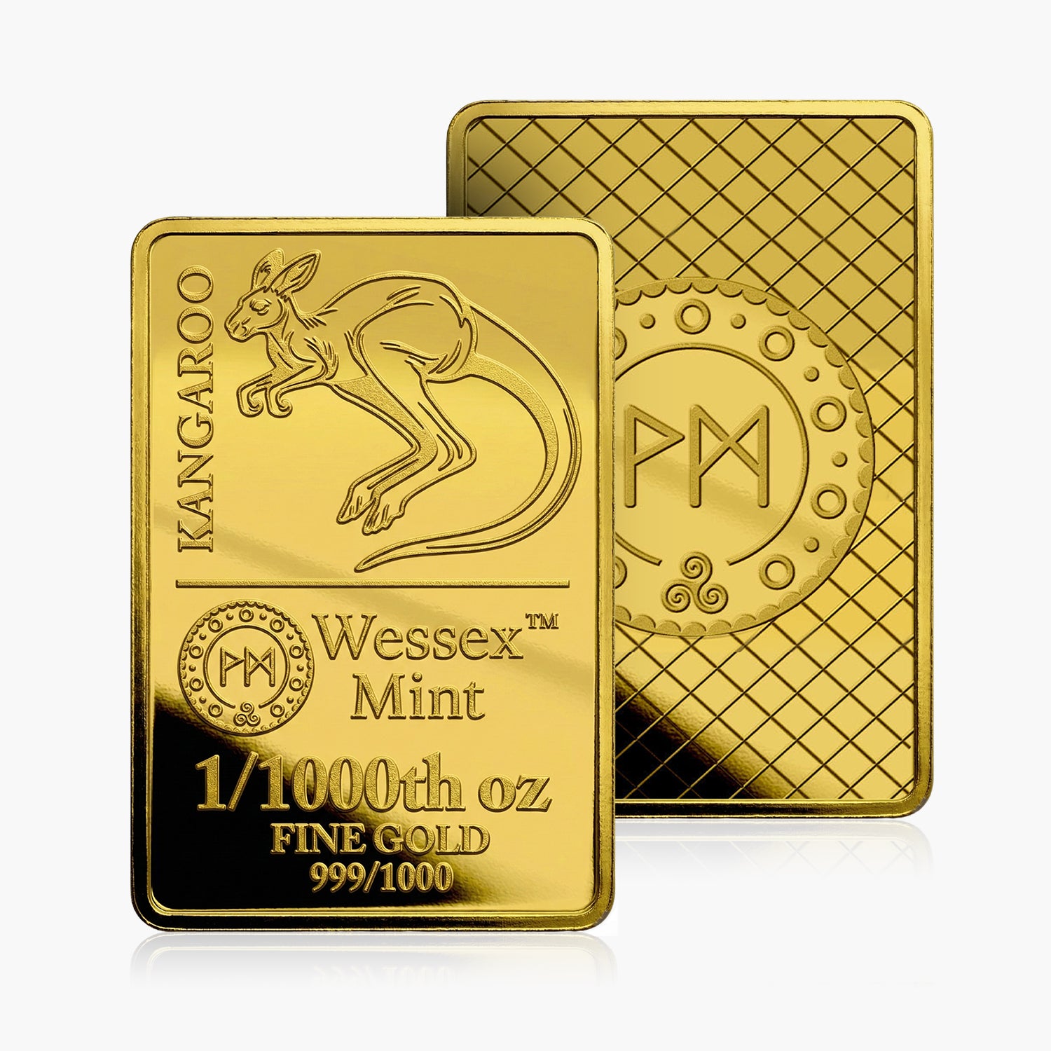 Wessex Mint 1/1000th oz Kangaroo Solid Gold Bar