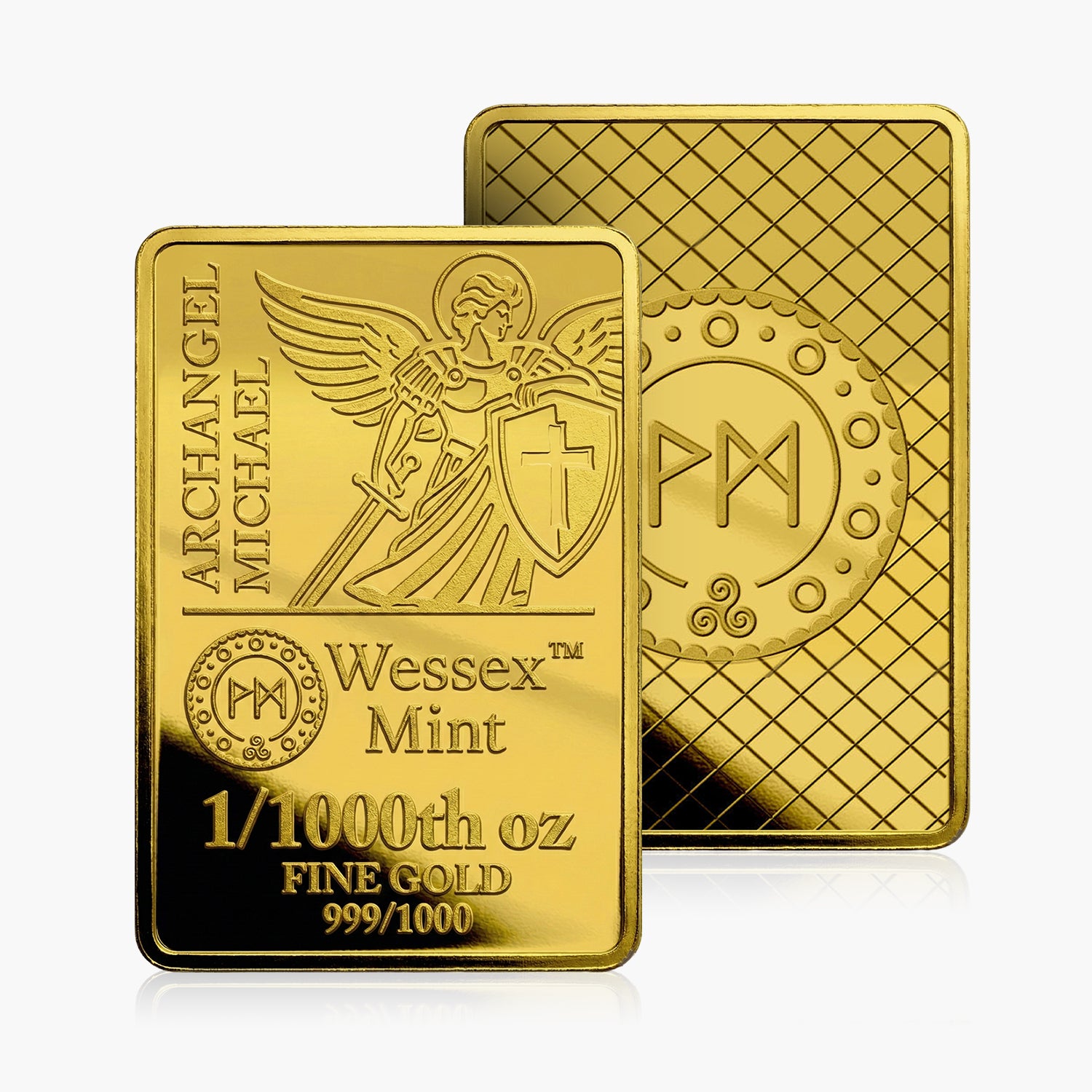 Wessex Mint 1/1000th oz Archangel Michael Solid Gold Bar