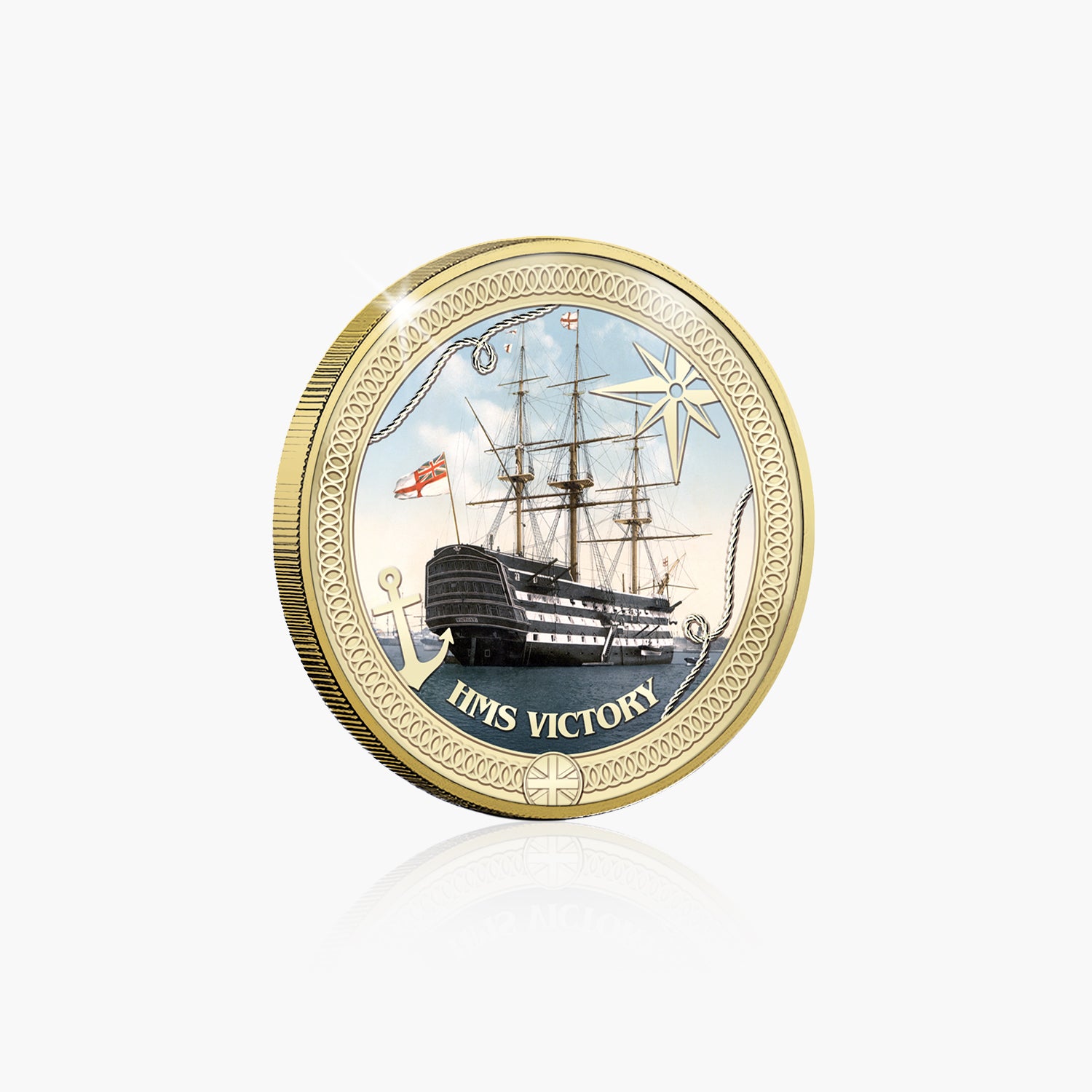 Britannia at Sea HMS Victory Gold Plated BU Commemorative