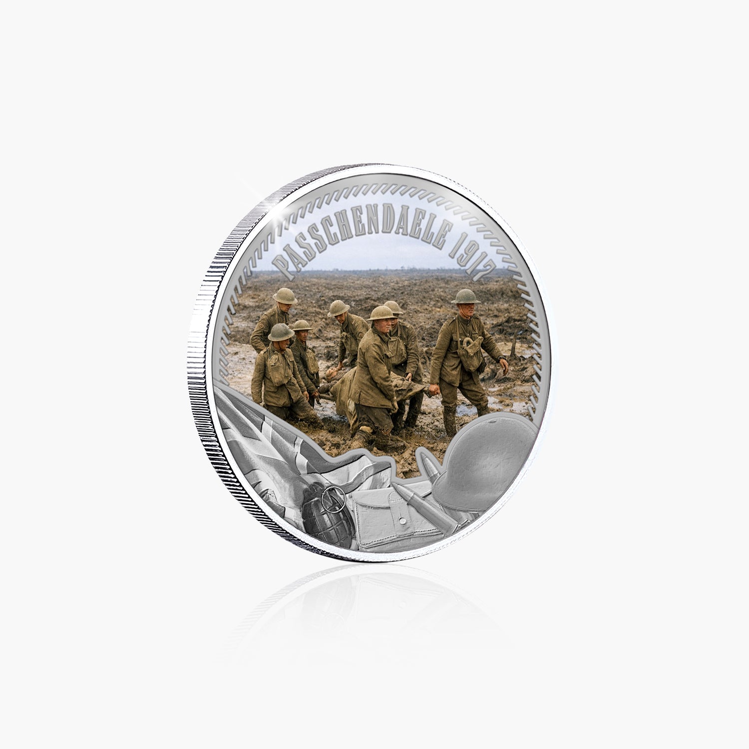 Defenders of the Realm Passchendaele 1917 Silver Plated BU Commemorative