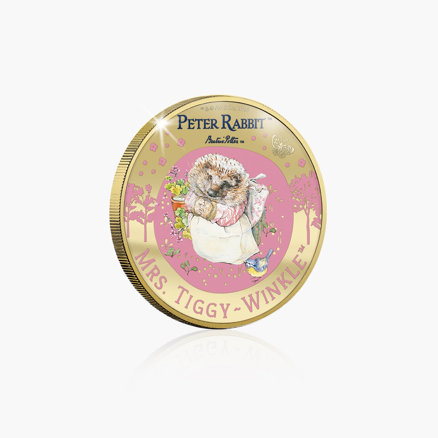 Stories of Britain Beatrix Potter Mrs Tiggy Winkle Gold Plated BU Commemorative