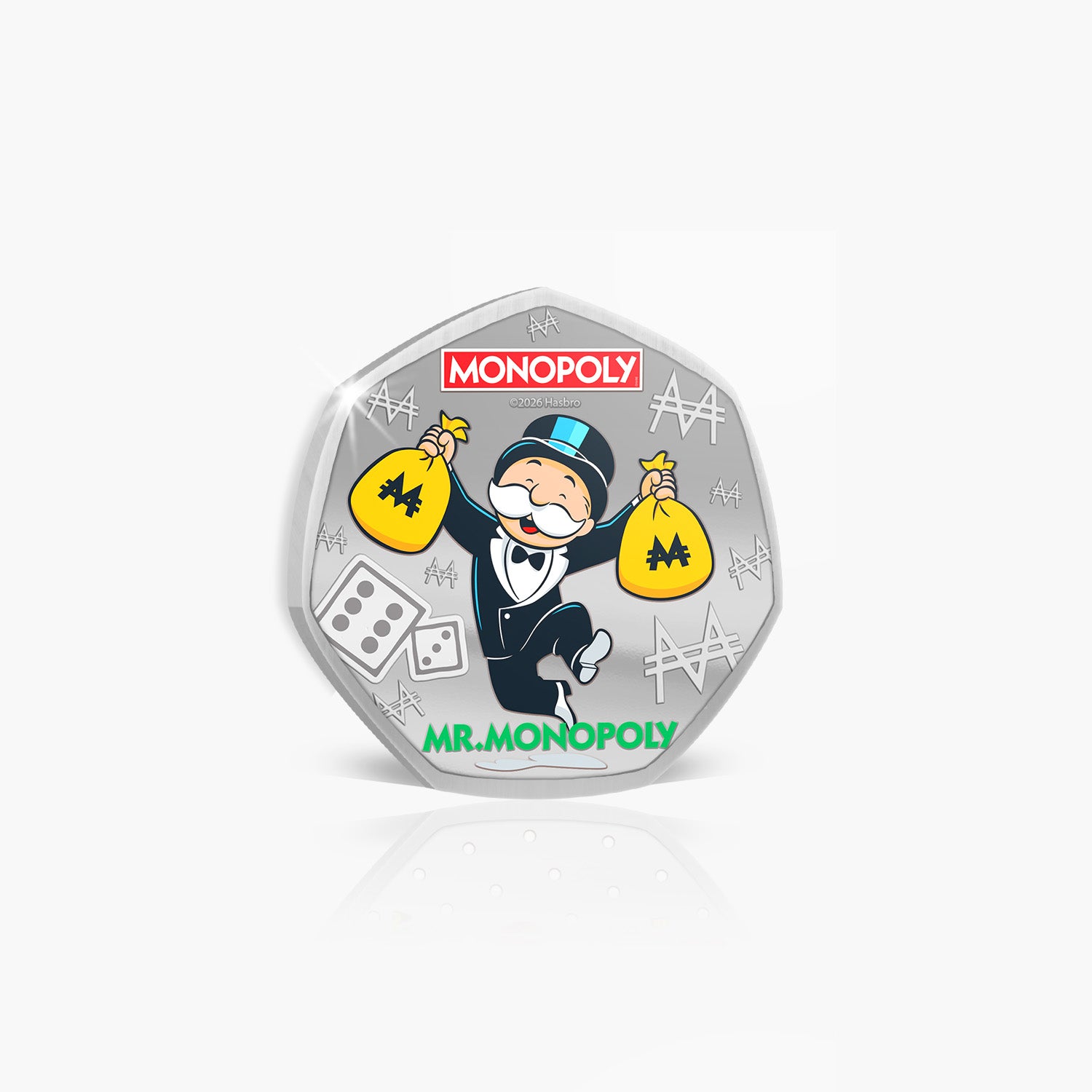 Legends of the Board - Mr Monopoly 2026 Silver Plated BU Coin