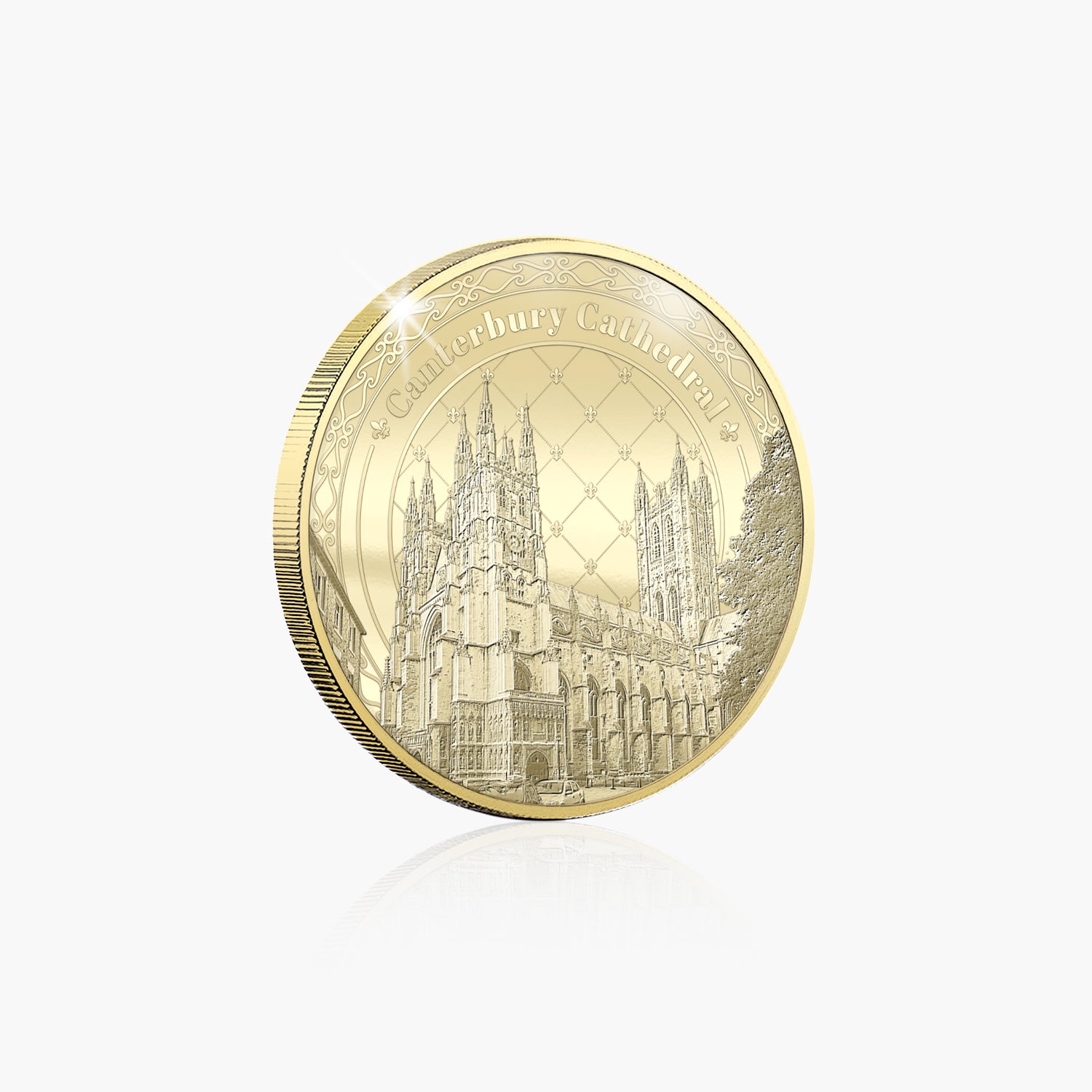 Icons of Britain Canterbury Cathedral Gold Plated BU Commemorative
