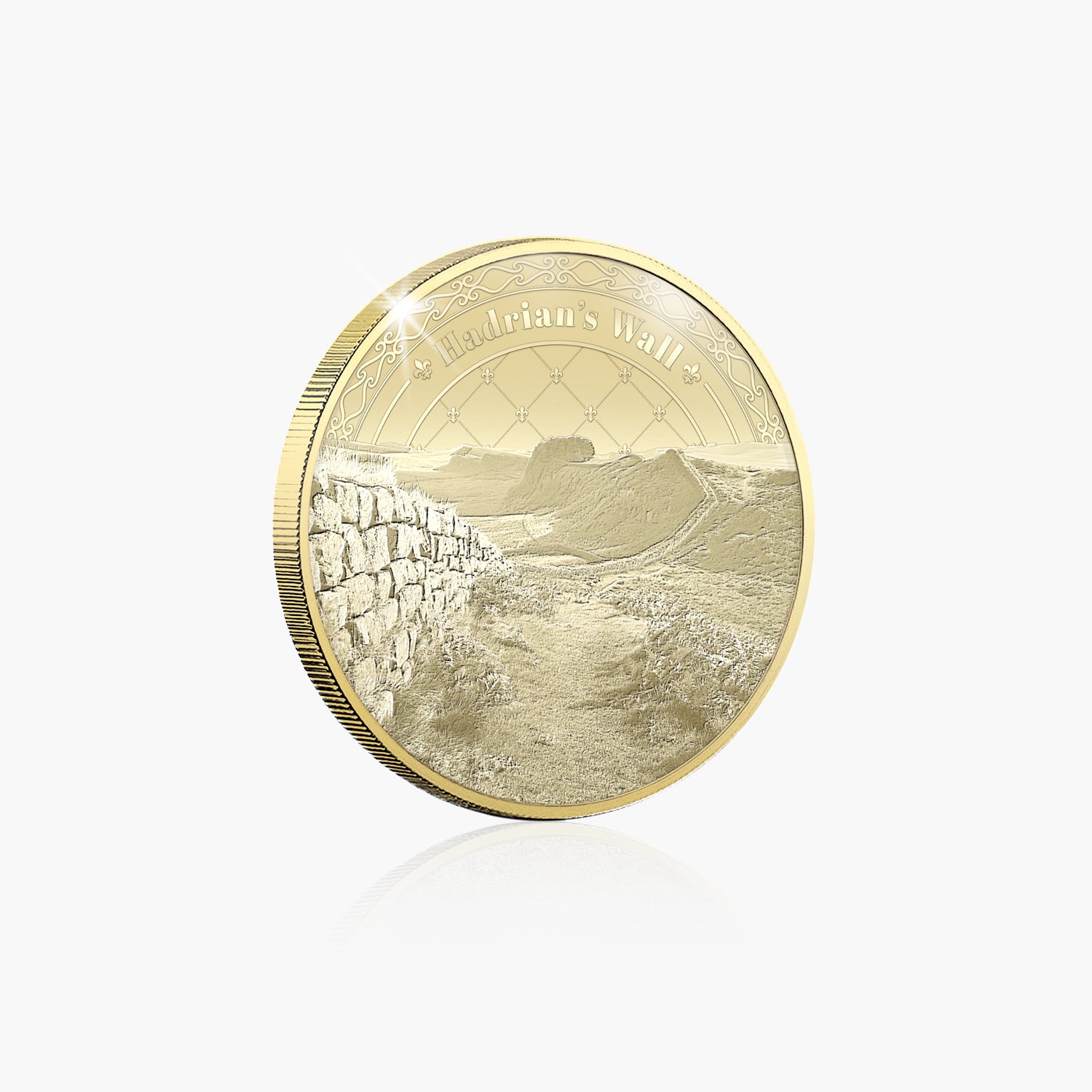 Icons of Britain Hadrians Wall Gold Plated BU Commemorative