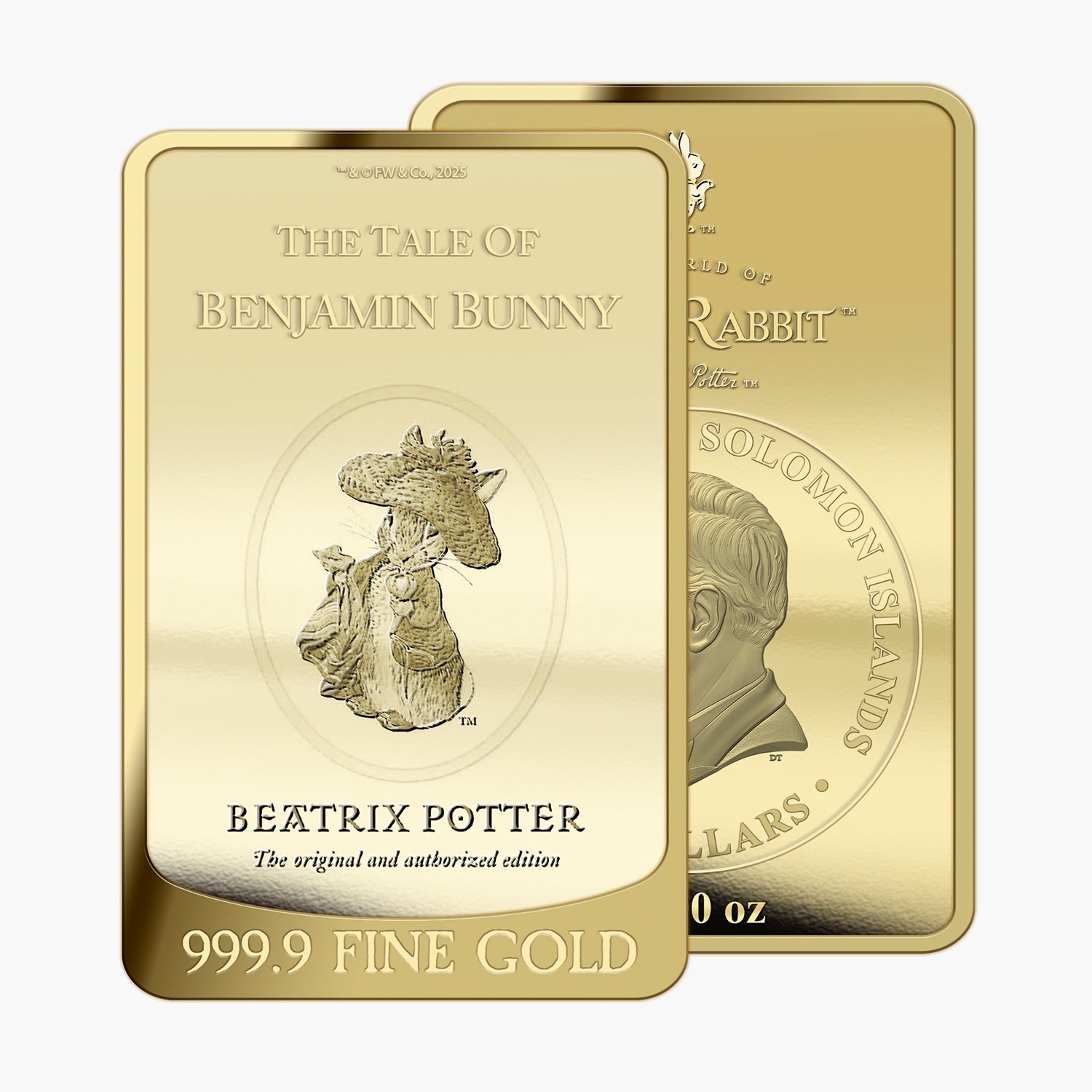 The Tales of Beatrix Potter - Benjamin Bunny Solid Gold Bar