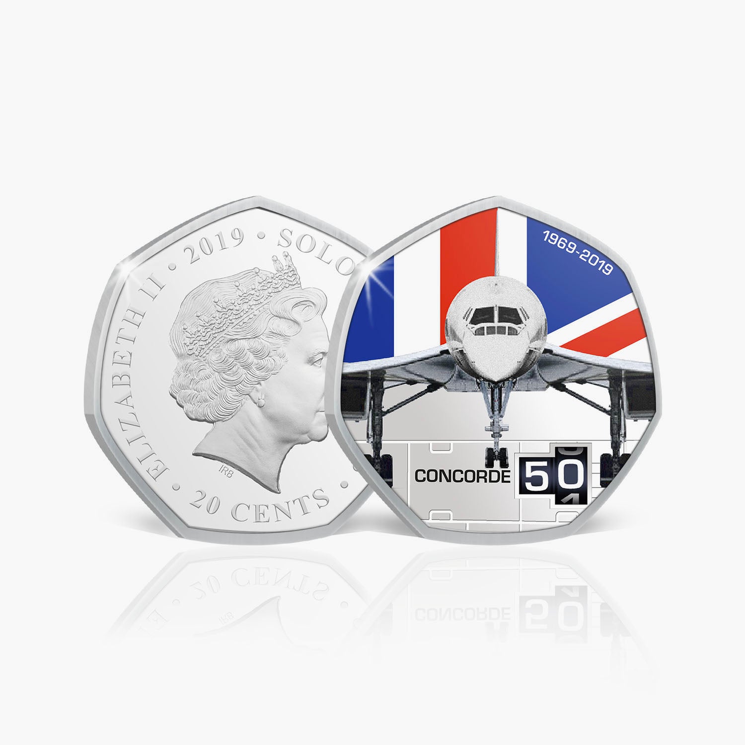 Collection complète de pièces de monnaie BU du 50e anniversaire de Concorde