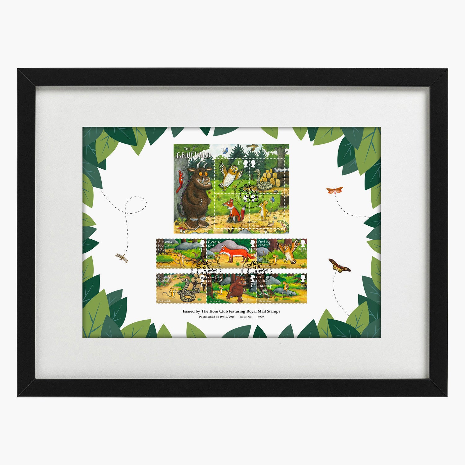 The Gruffalo Complete Stamp Collector Card - Framed
