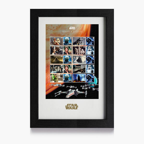 Star Wars Framed Heroes and Villains Stamp Collector Sheet