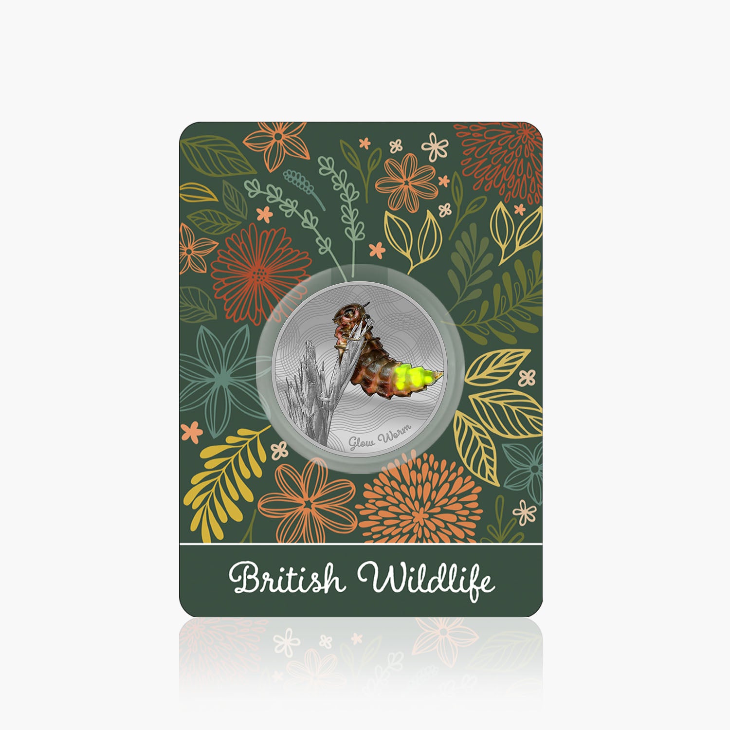British Wildlife Glow Worm Silver Plated BU Commemorative