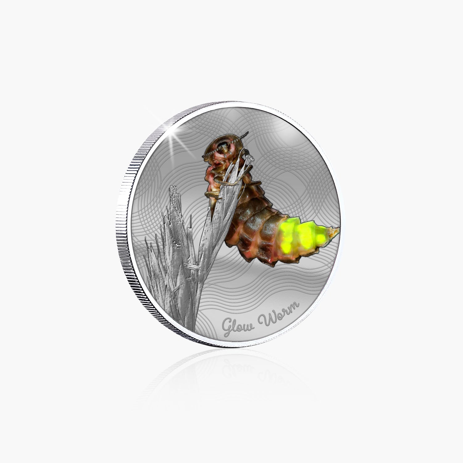 British Wildlife Glow Worm Silver Plated BU Commemorative