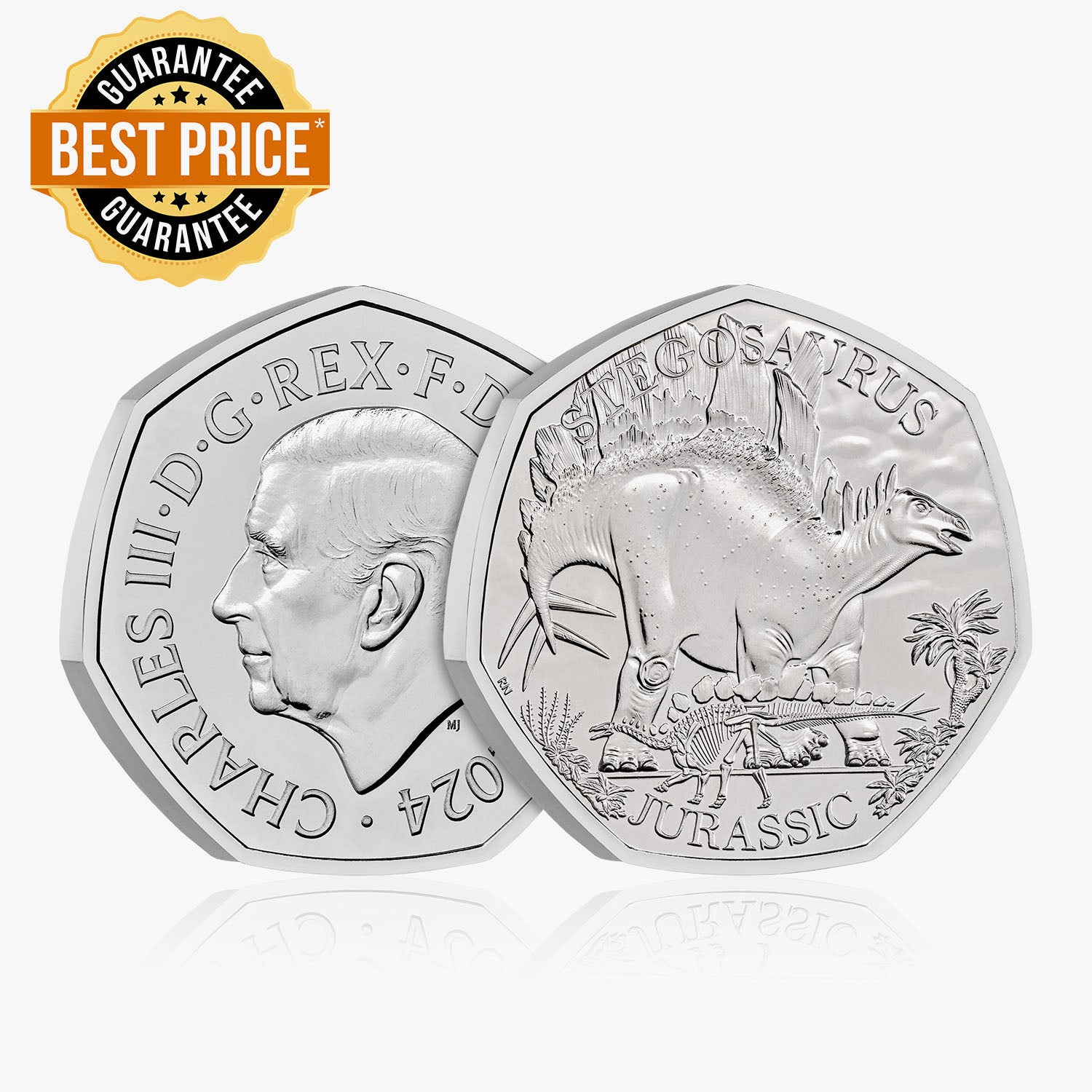 Iconic Specimens - Stegosaurus 2024 50p BU Coin