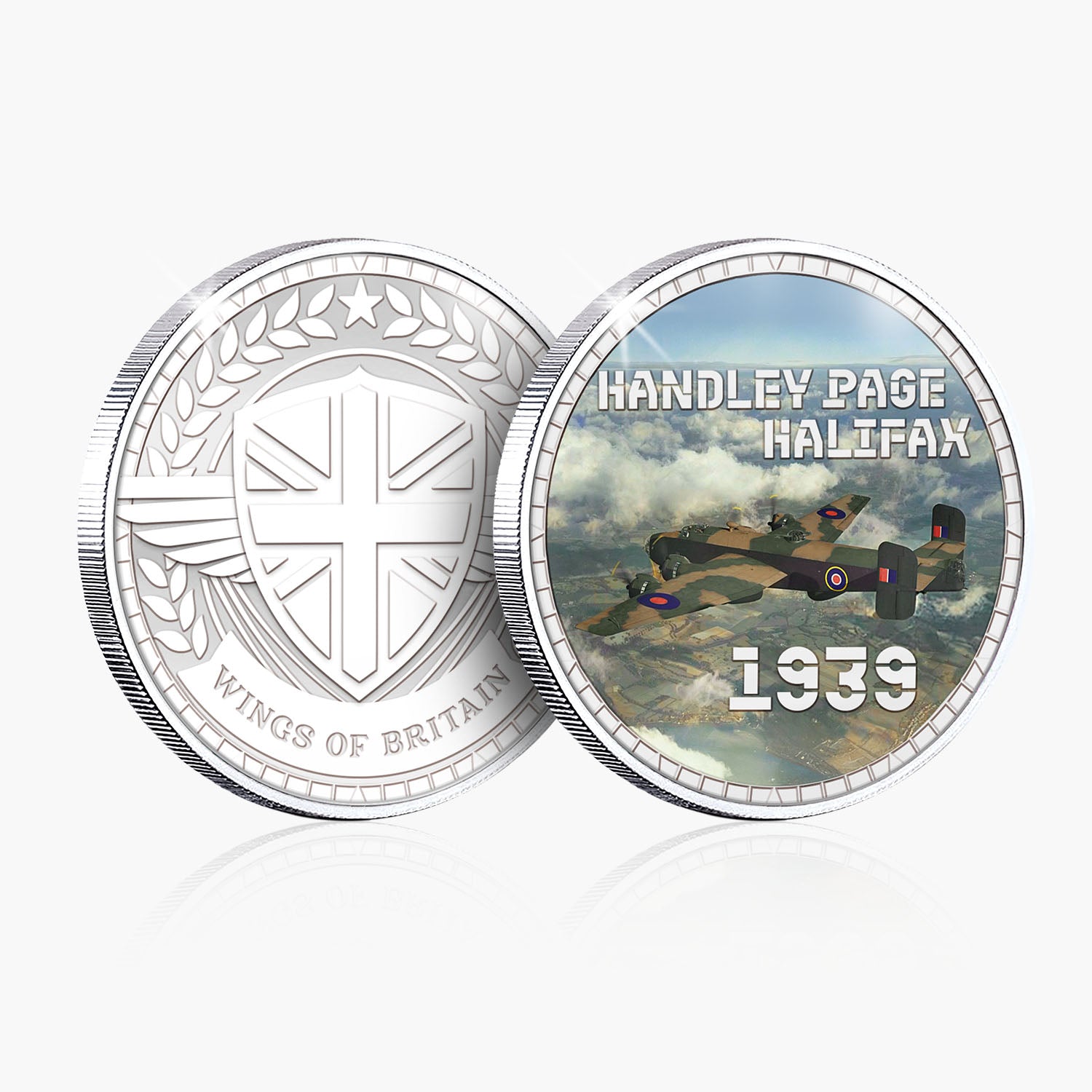 Wings of Britain Handley Page Halifax Silver Plated BU Commemorative