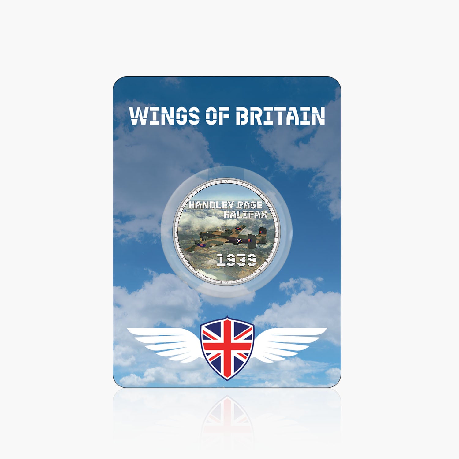 Wings of Britain Handley Page Halifax Silver Plated BU Commemorative