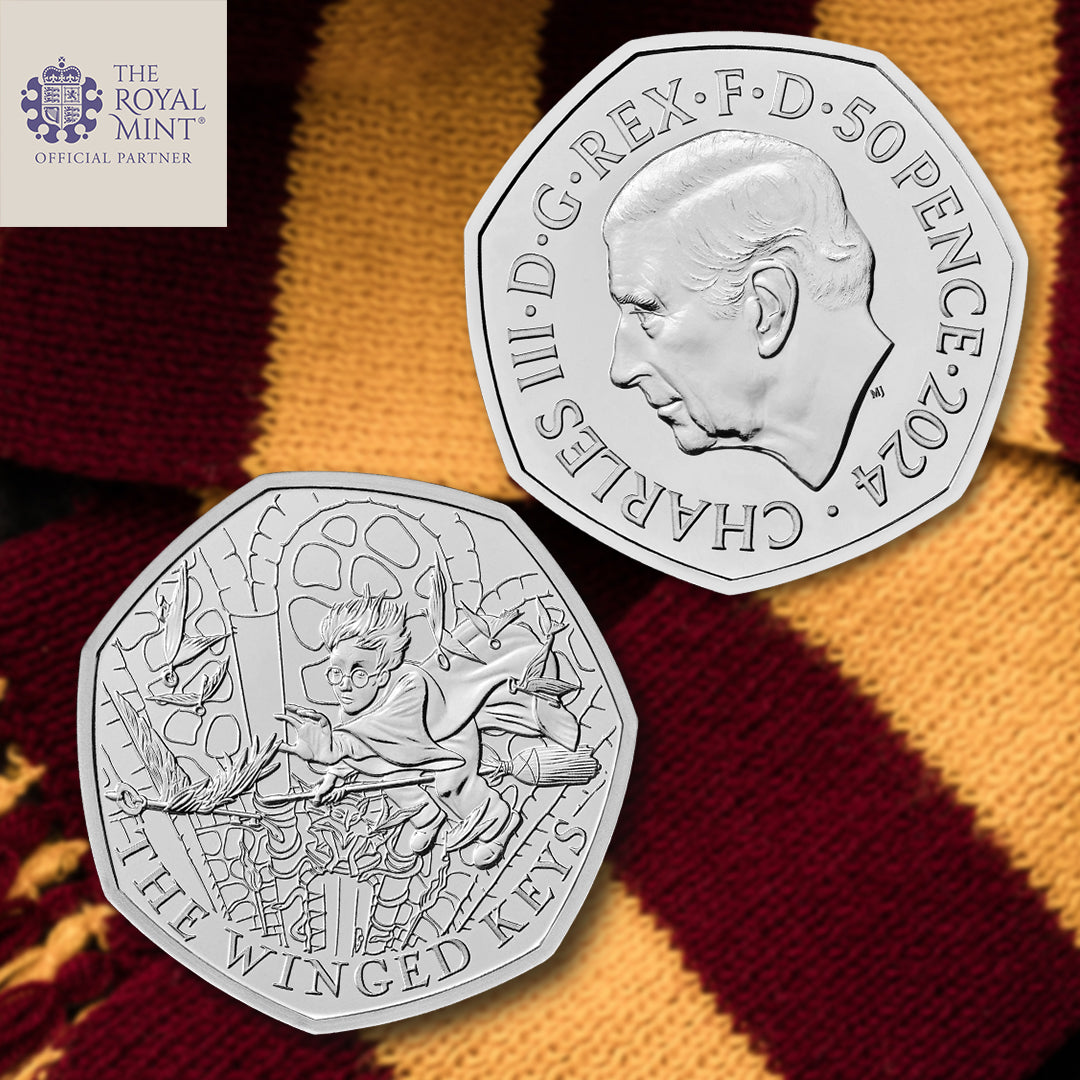 Harry Potter - Las llaves aladas 2024 Moneda brillante sin circular de 50 peniques