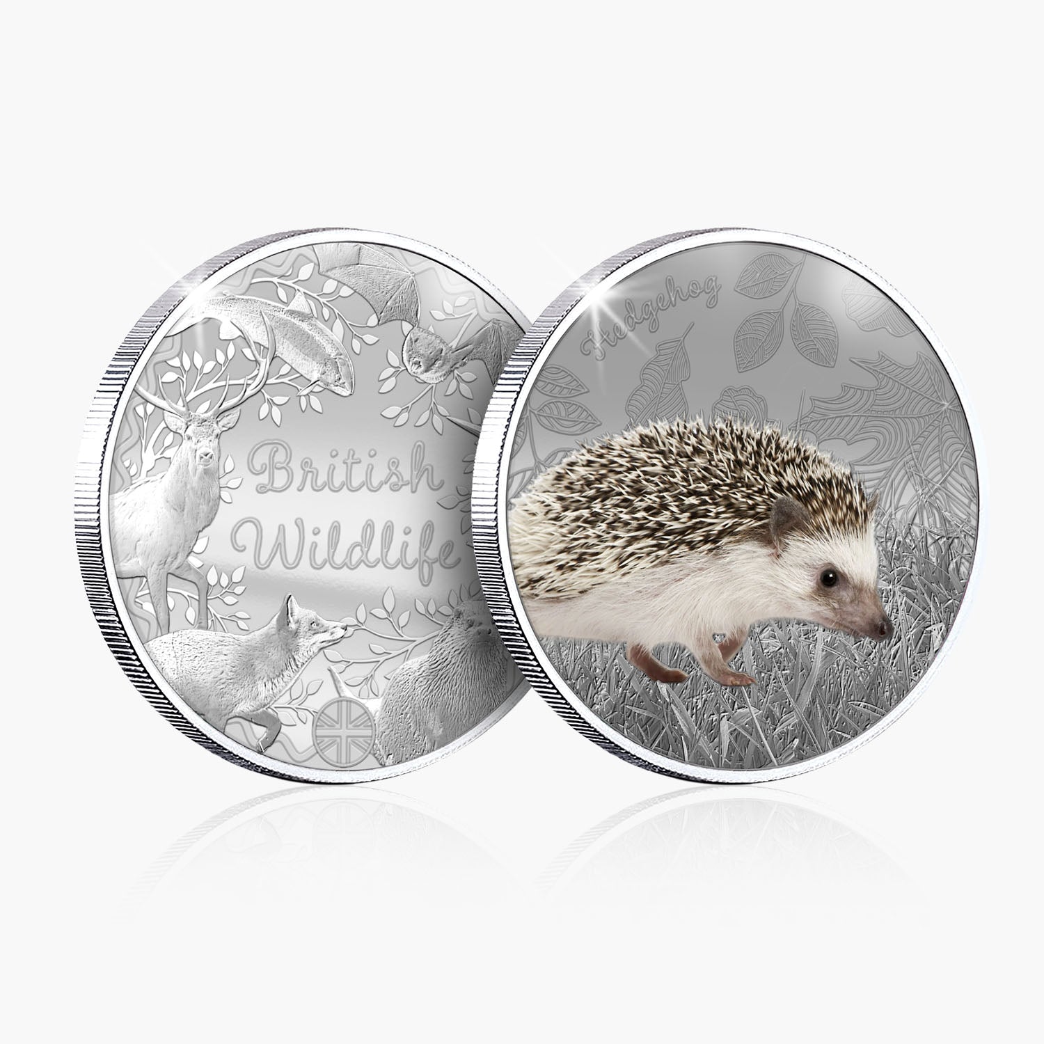 British Wildlife Hedgehog Silver Plated BU Commemorative