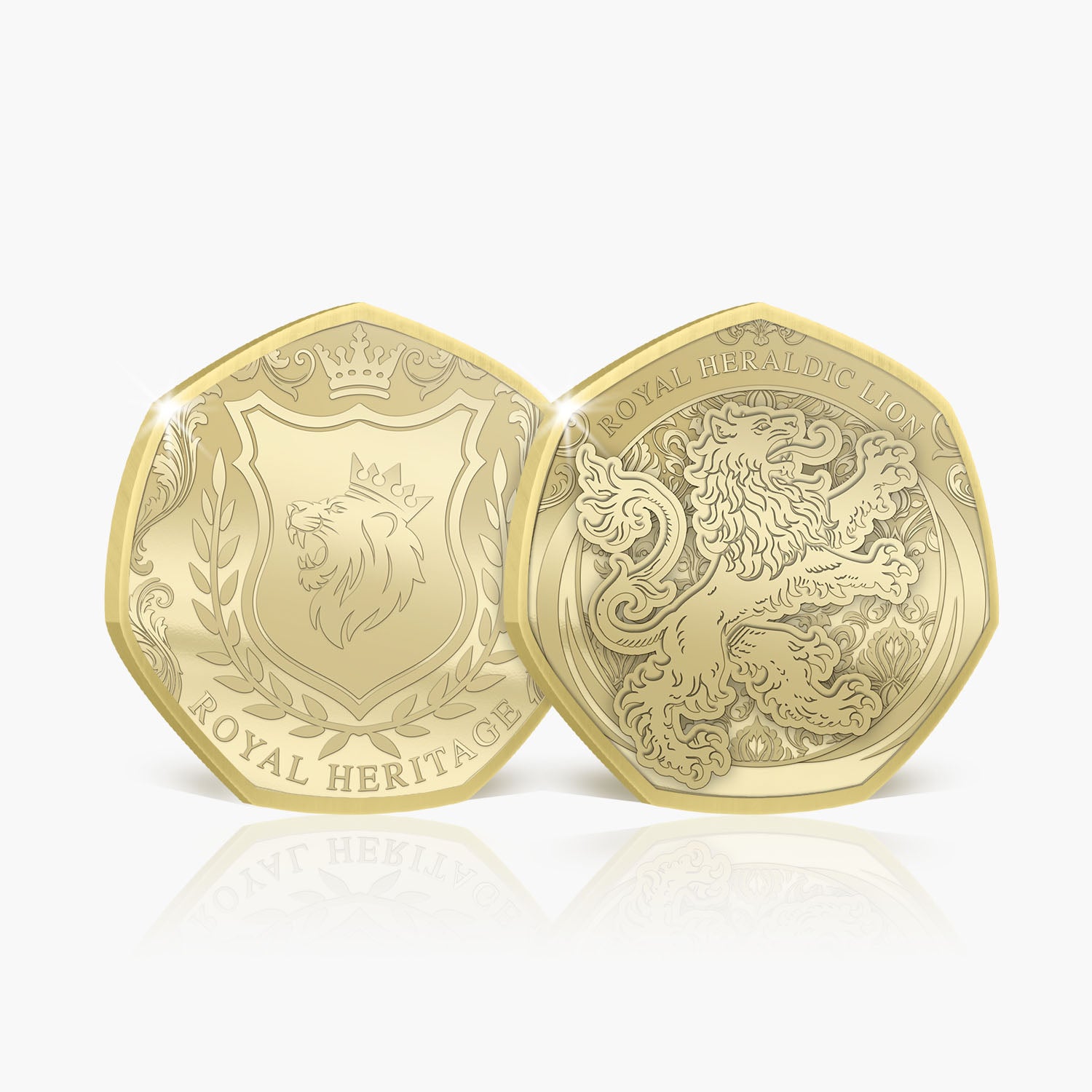 Royal Heritage Royal Heraldic Lion Gold Plated BU Commemorative