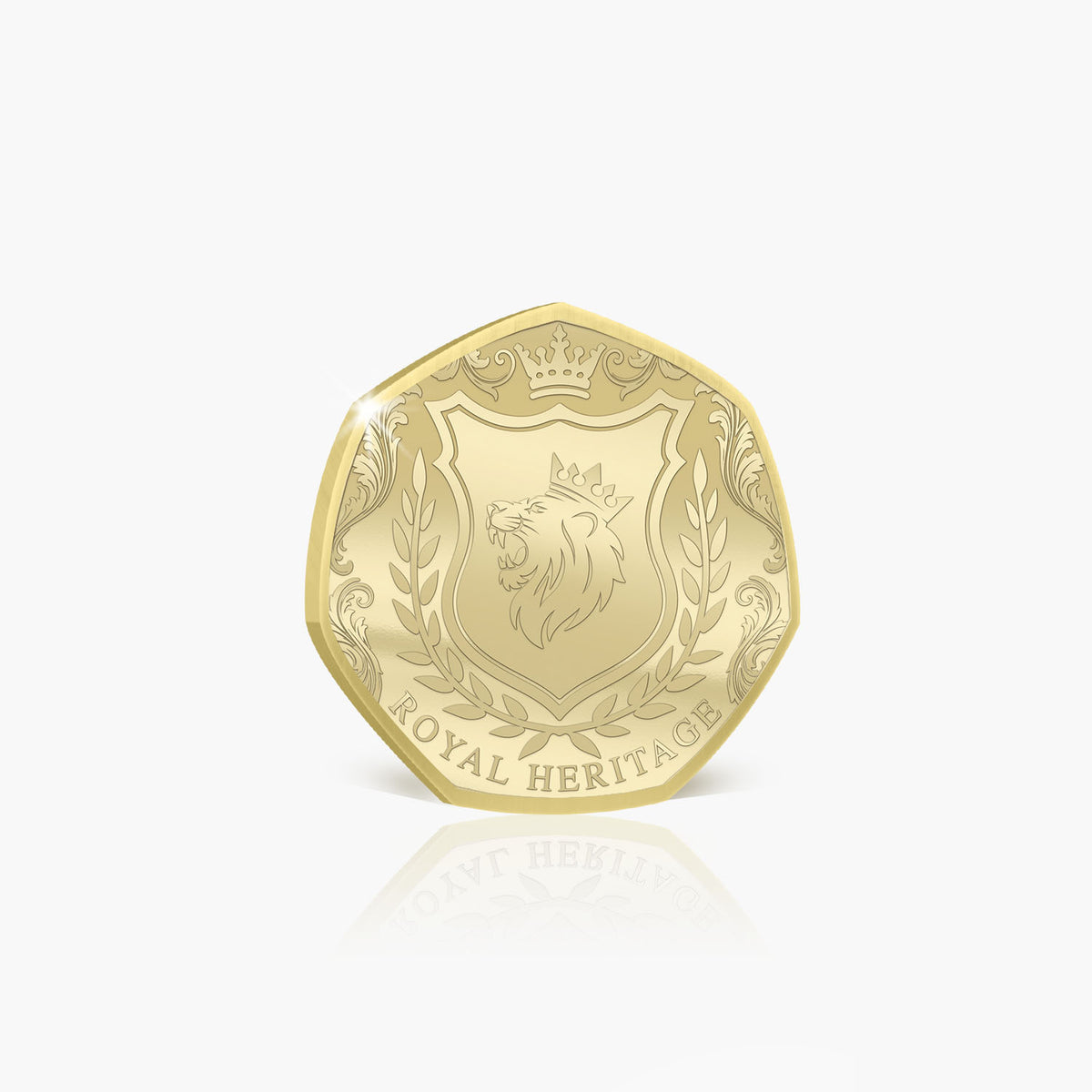 Royal Heritage Royal Heraldic Lion Gold Plated BU Commemorative