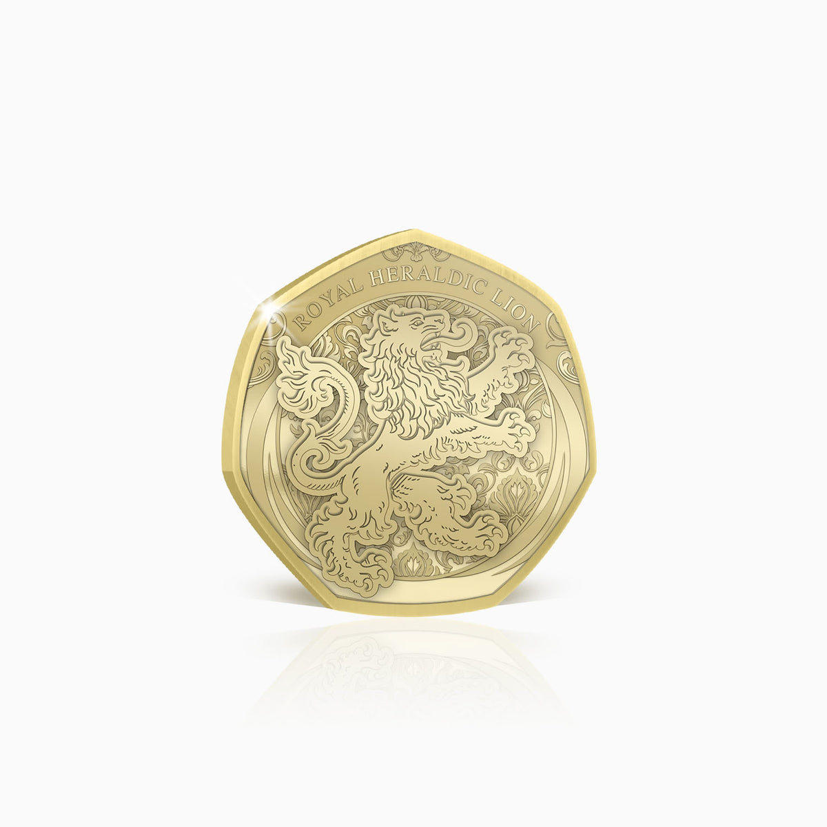 Royal Heritage Royal Heraldic Lion Gold Plated BU Commemorative