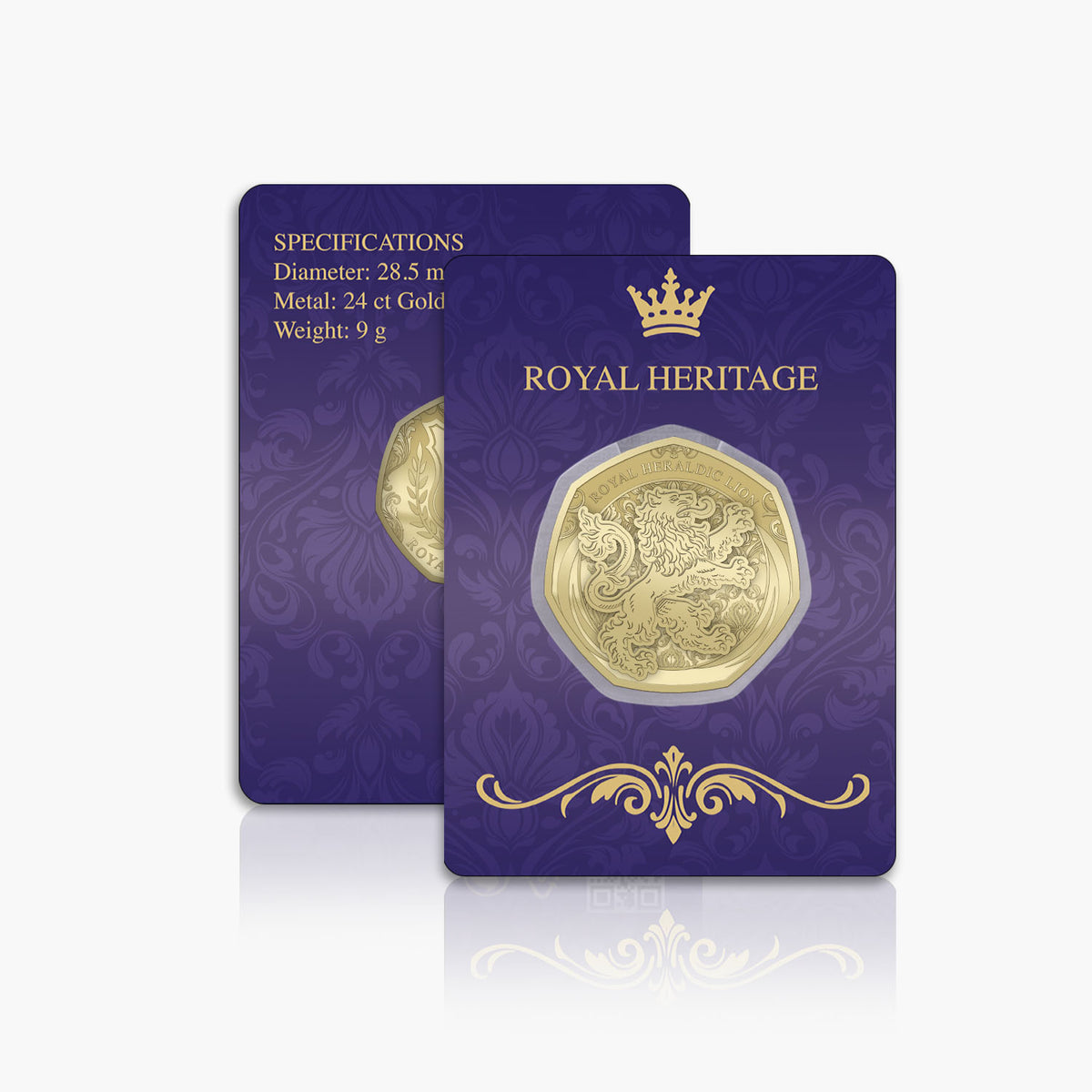 Royal Heritage Royal Heraldic Lion Gold Plated BU Commemorative