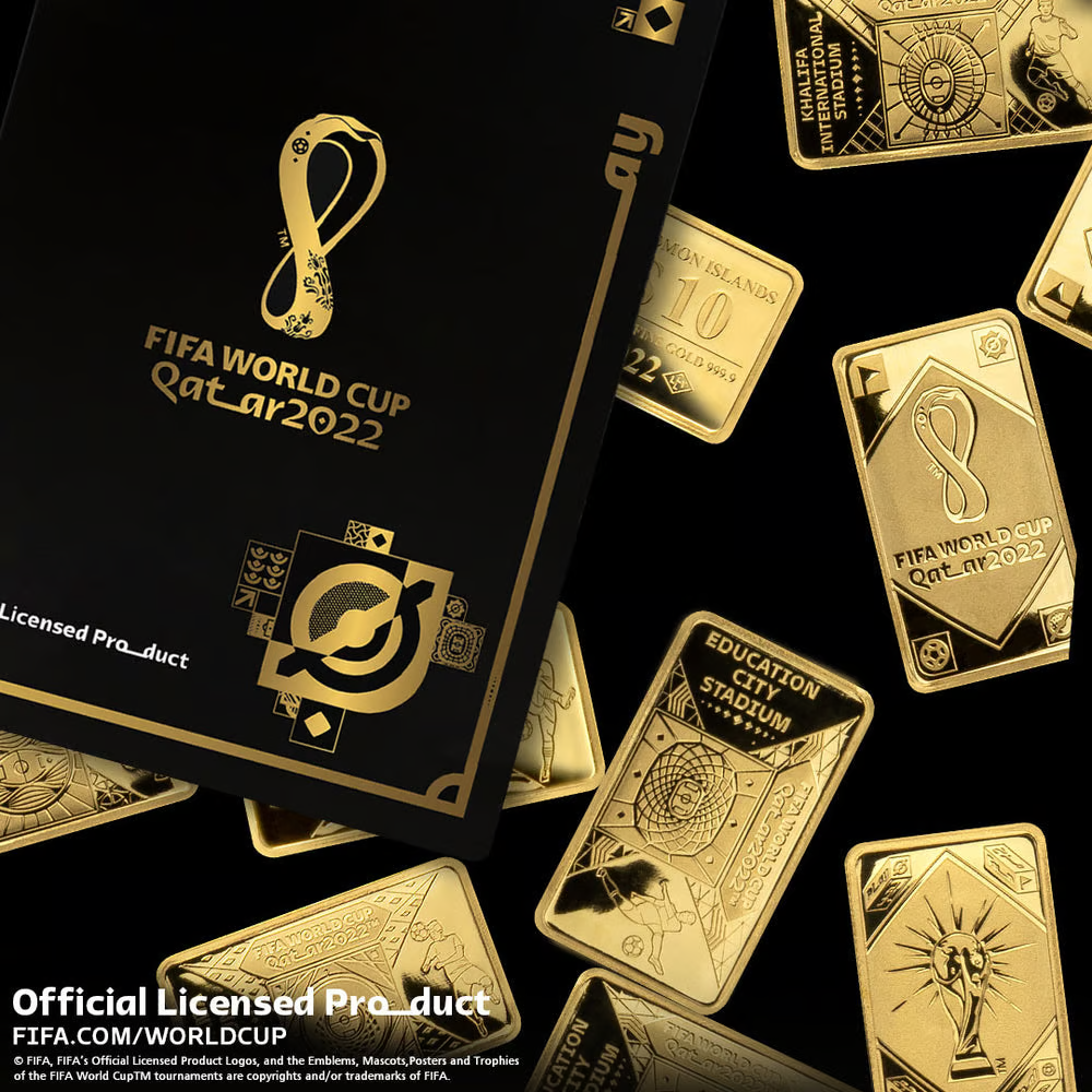Lingot d'or de 0,31 g de la Coupe du Monde de la FIFA 2022 au Qatar Ahmed Bin Ali