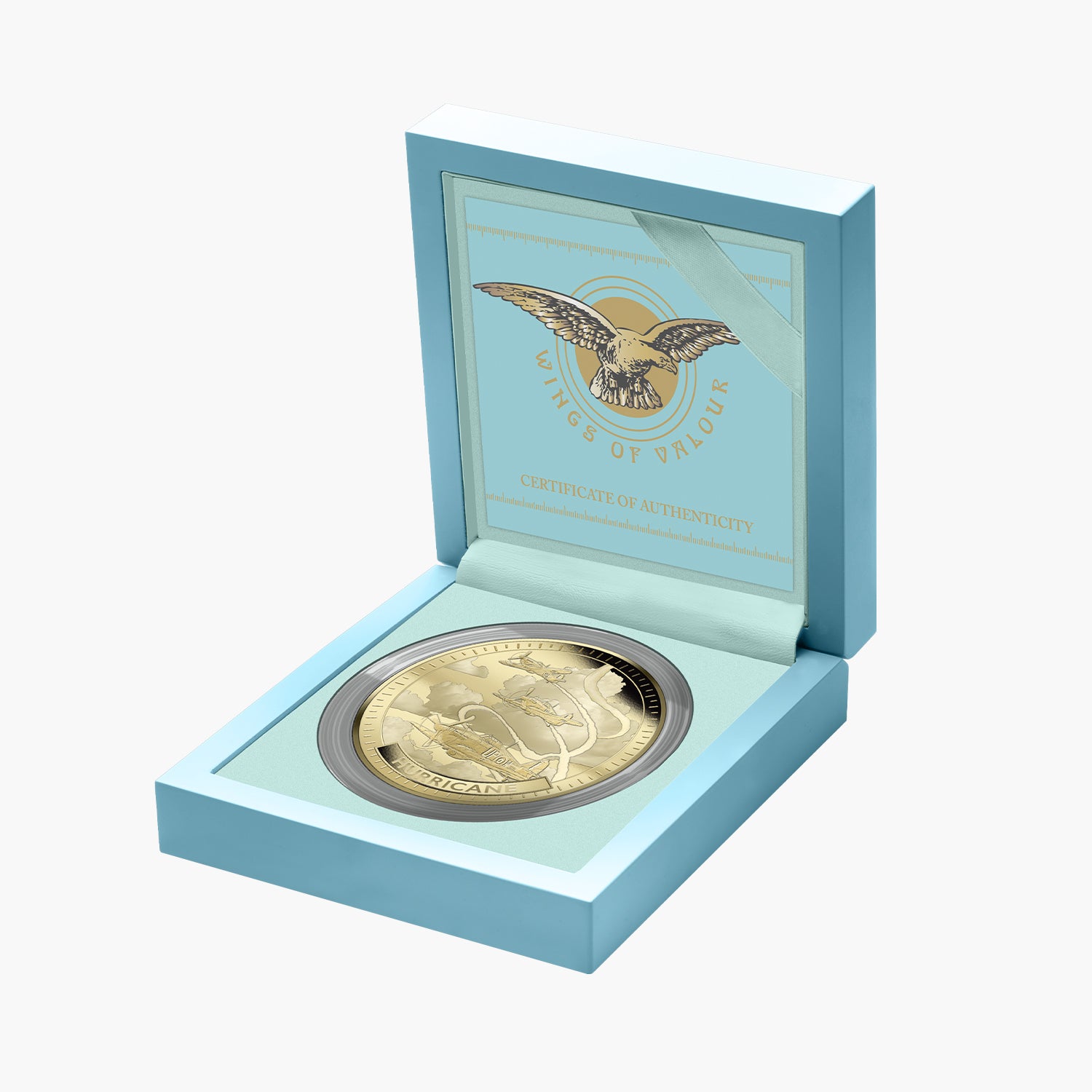 Wings of Valour – Hurricane 24 Carat Gold Plated Medal