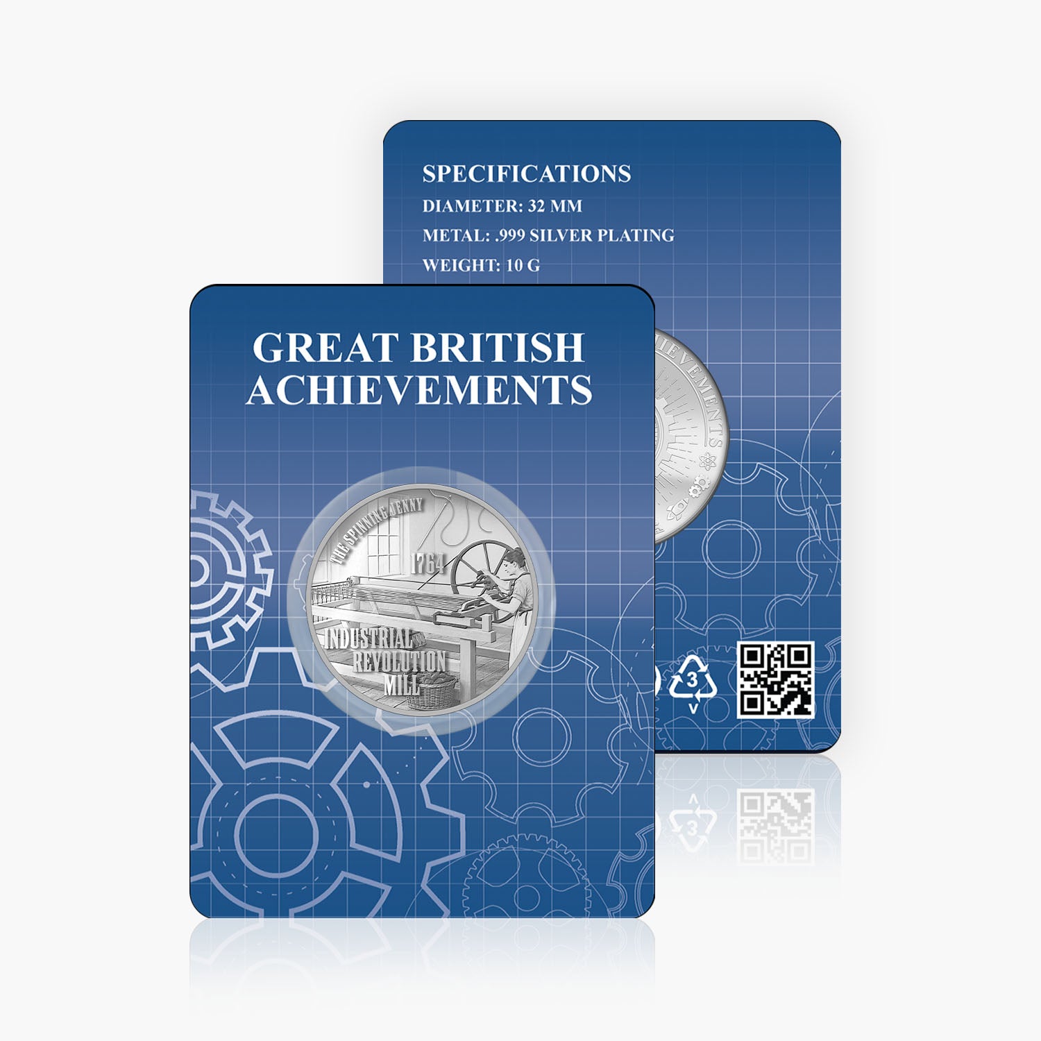Great British Achievements Industrial Revolution Mill Silver Plated BU Commemorative