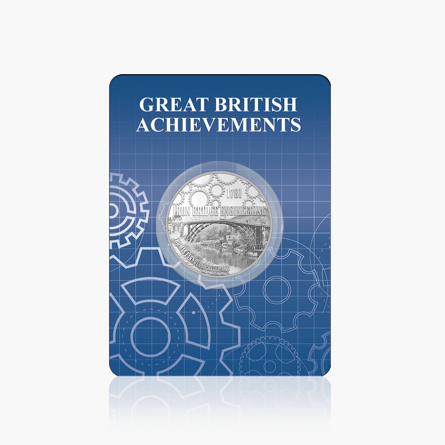 Great British Achievements Iron Bridge Engineering Silver Plated BU Commemorative