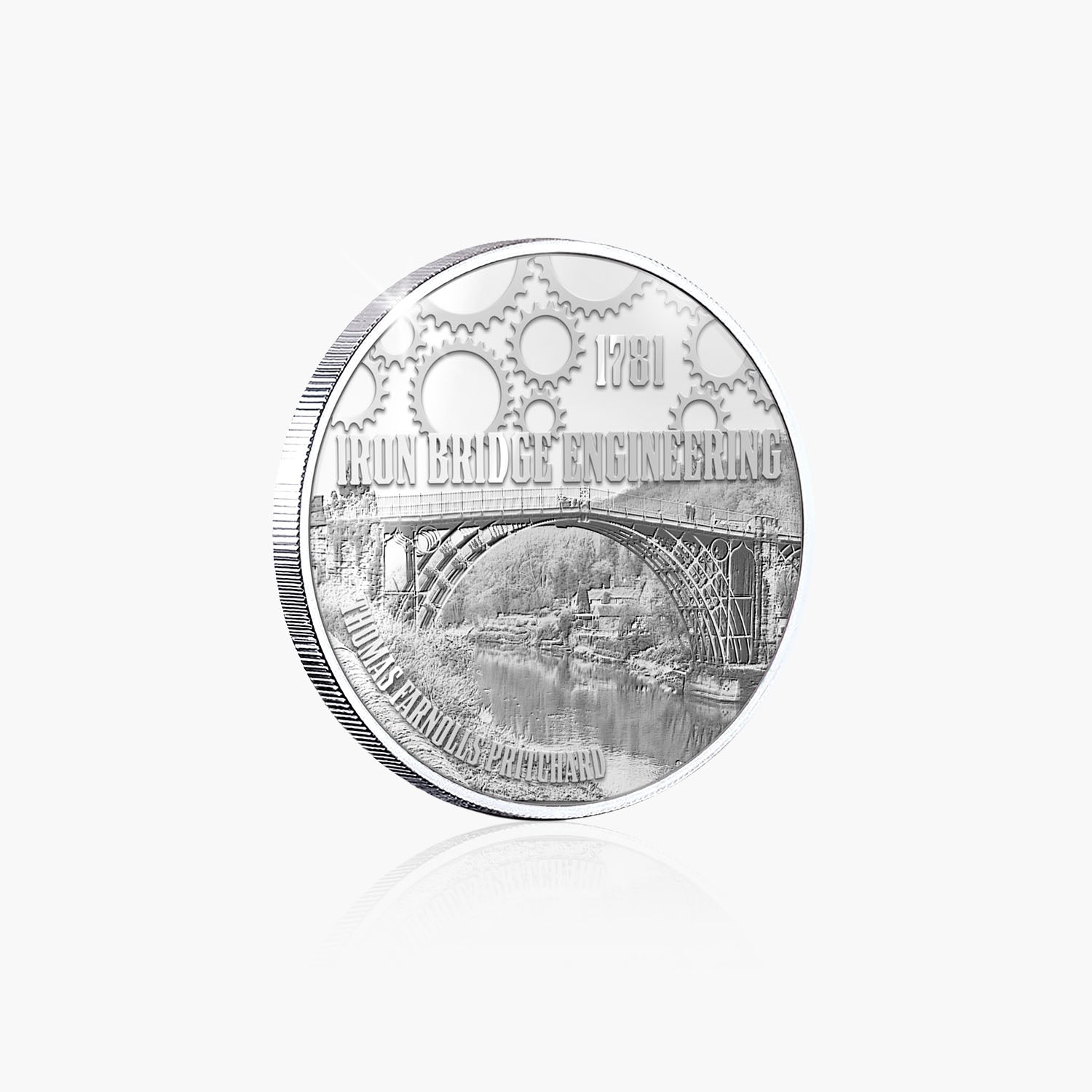Great British Achievements Iron Bridge Engineering Silver Plated BU Commemorative