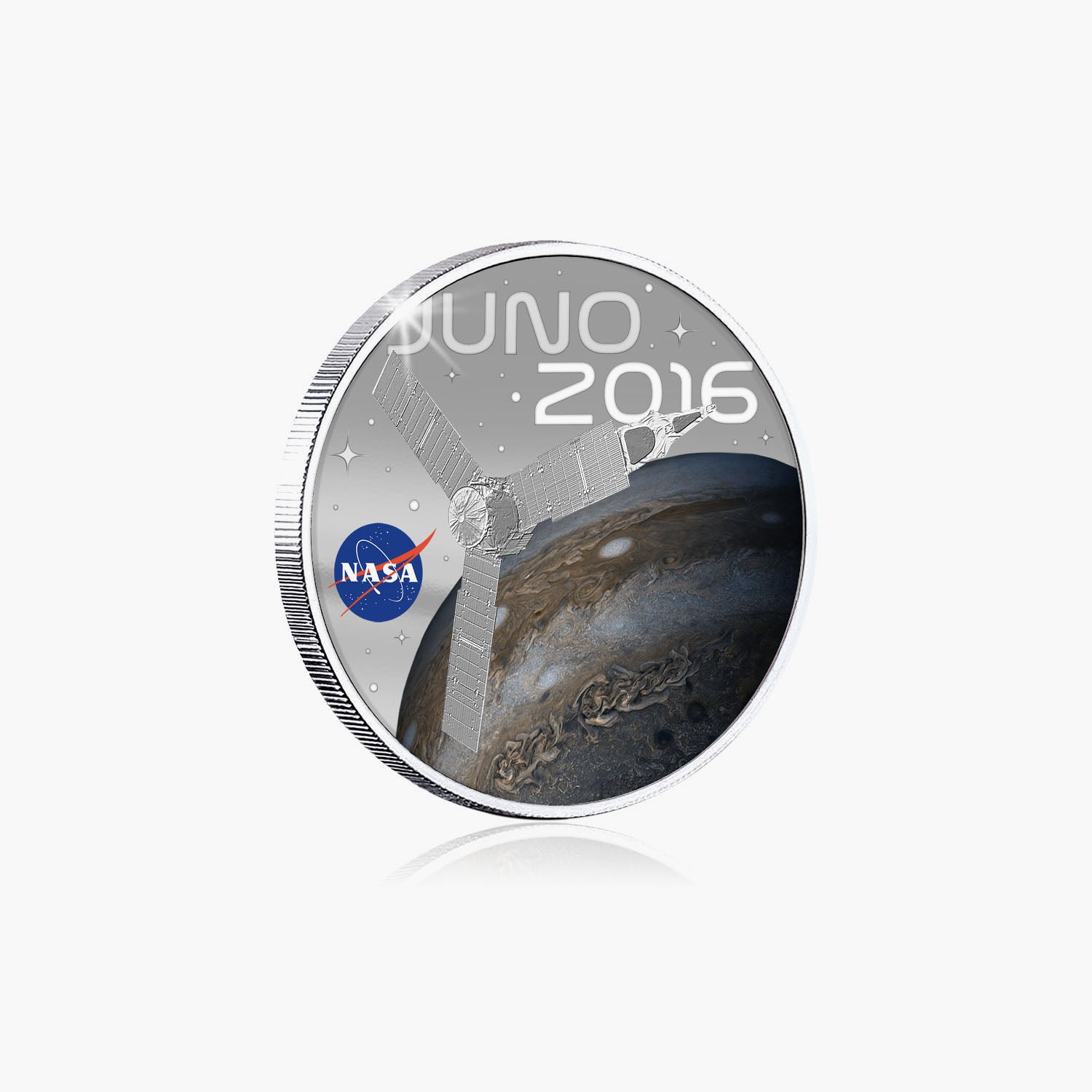 Pièce plaquée argent NASA 2023 Juno 50 mm