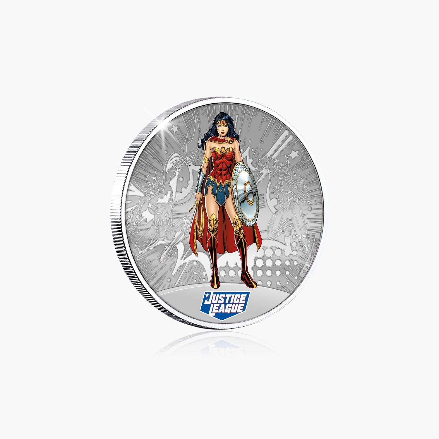 Justice League - Wonder Woman plaqué argent commémoratif