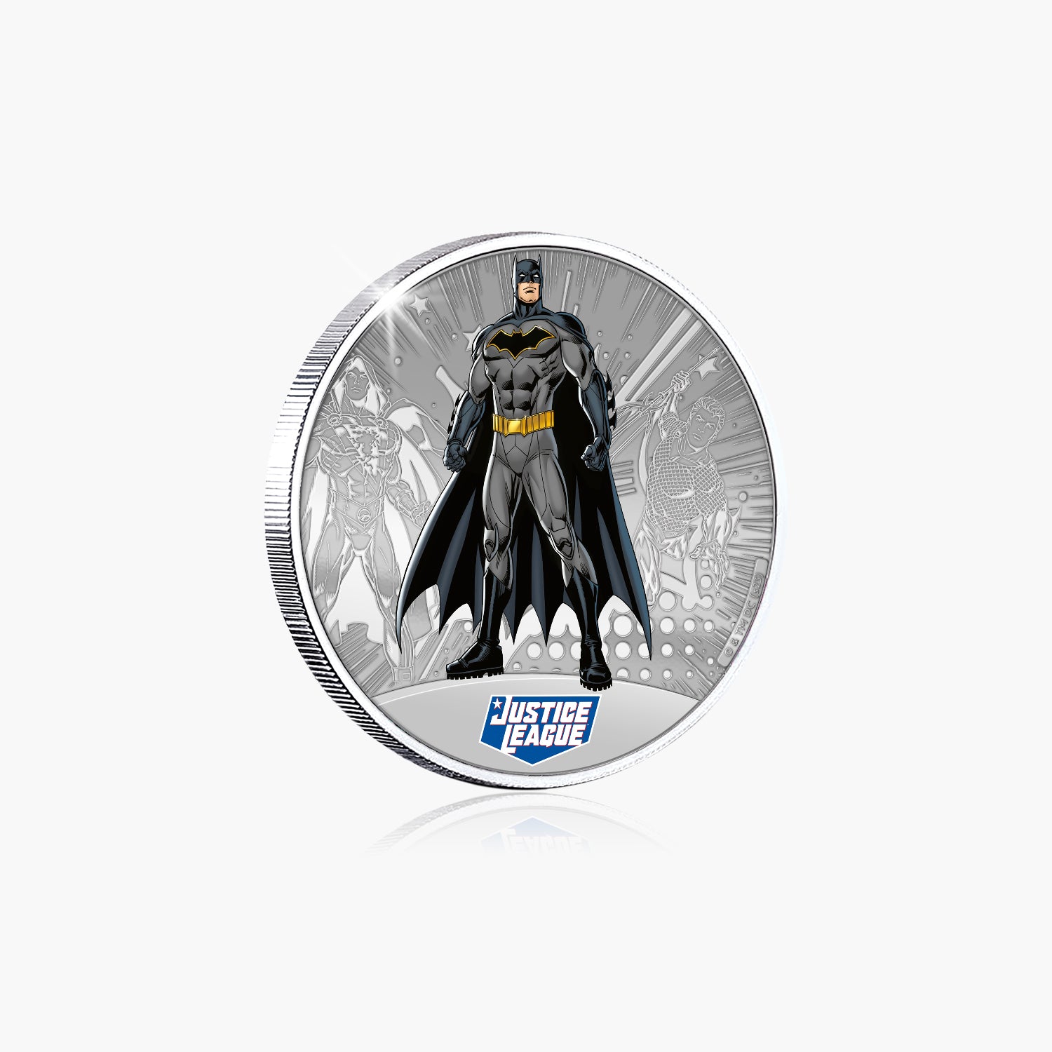 Justice League - Batman Argent Plaqué Commémoratif