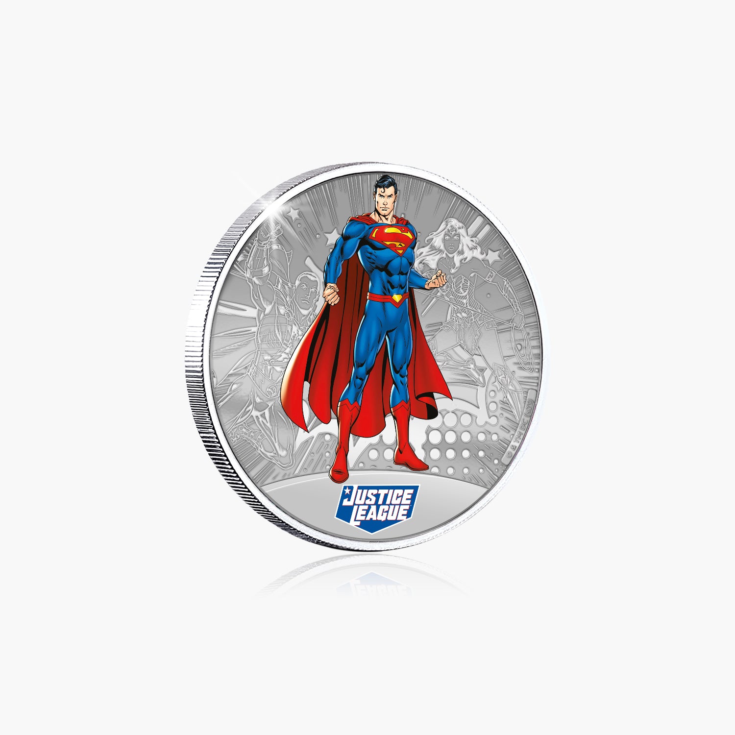 Justice League - Superman plaqué argent commémoratif