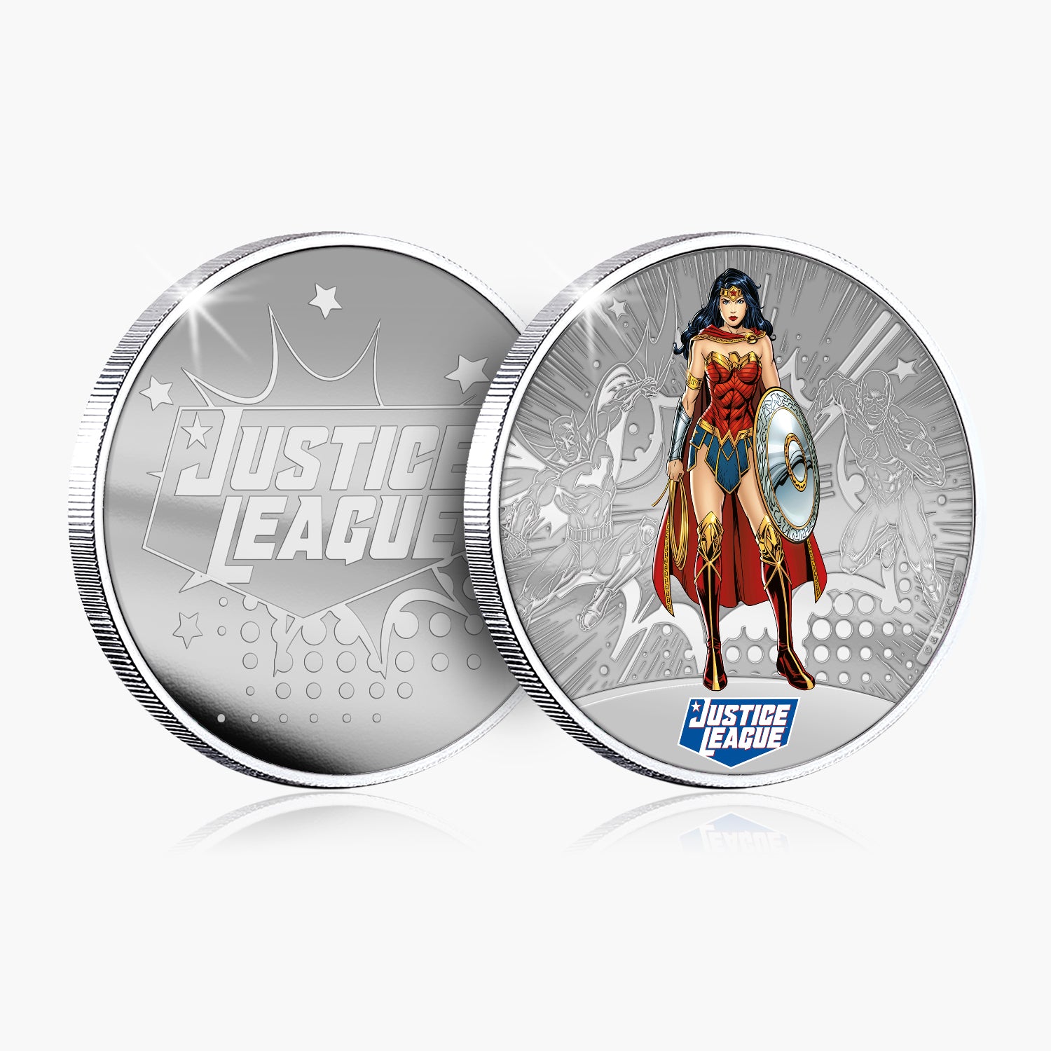 Justice League - Wonder Woman plaqué argent commémoratif