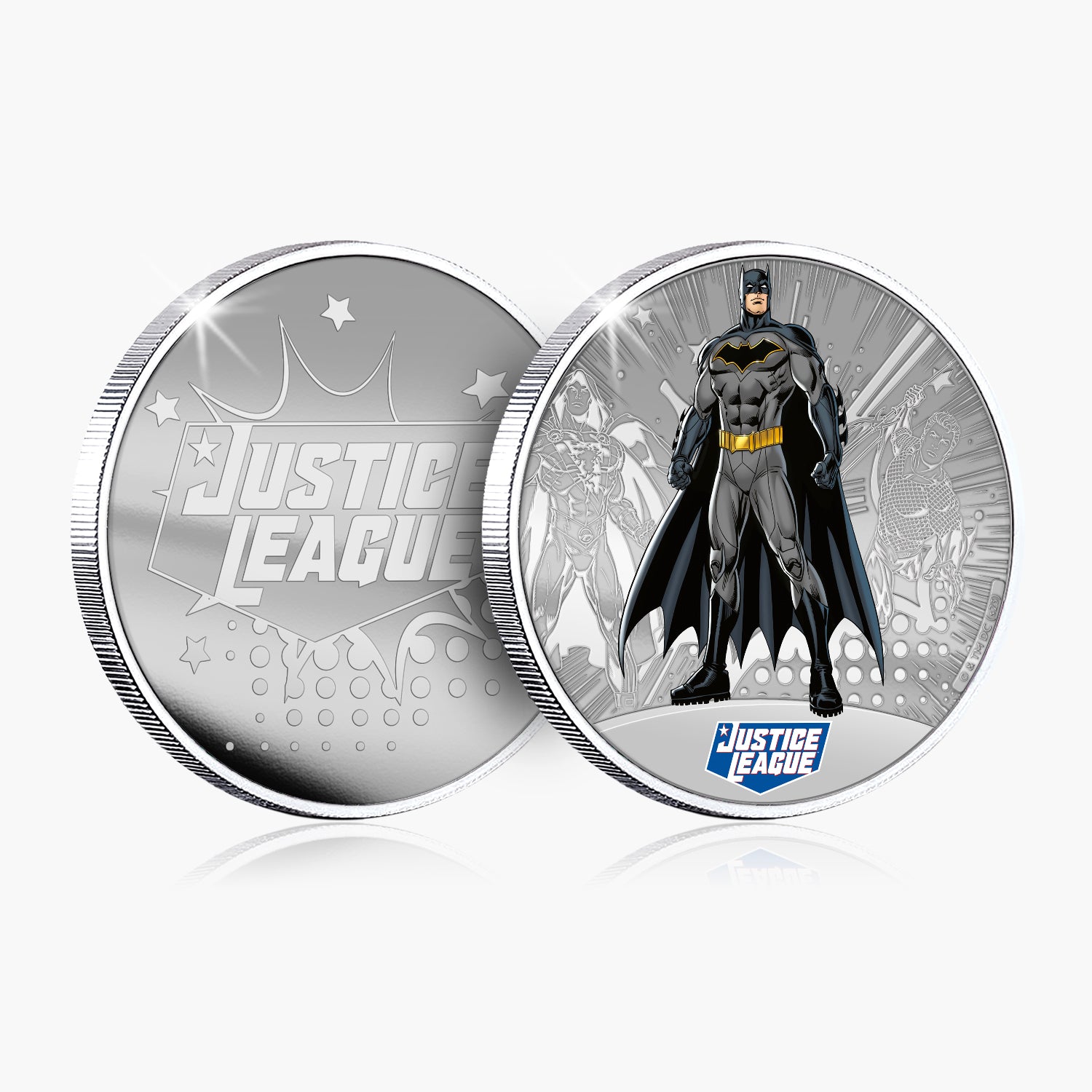 Justice League - Batman Argent Plaqué Commémoratif