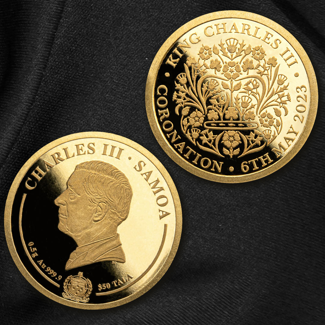 チャールズ3世の戴冠式 純金貨