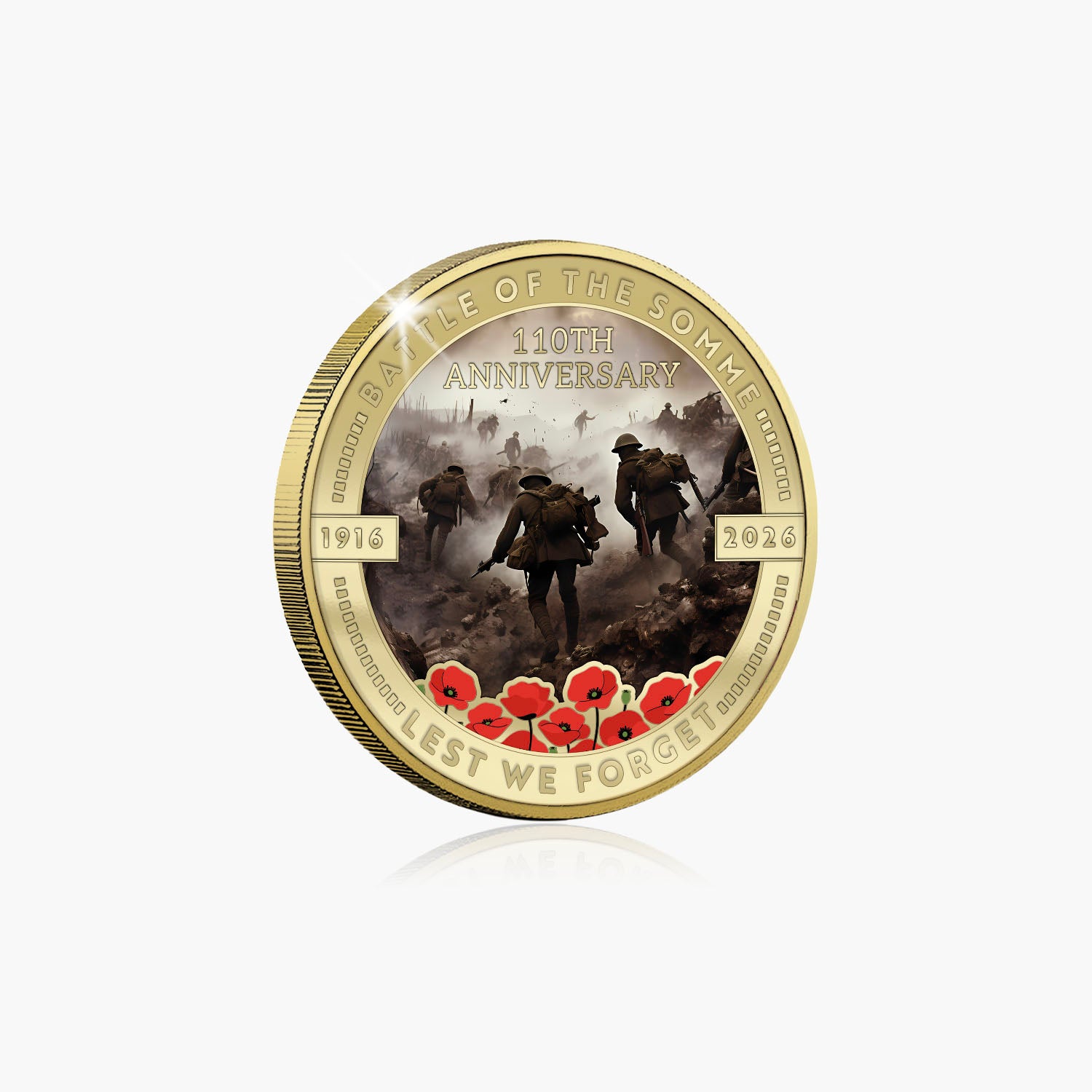 Battle of the Somme 110th Anniversary 50mm Gold-Plated Coin Luxe Edition