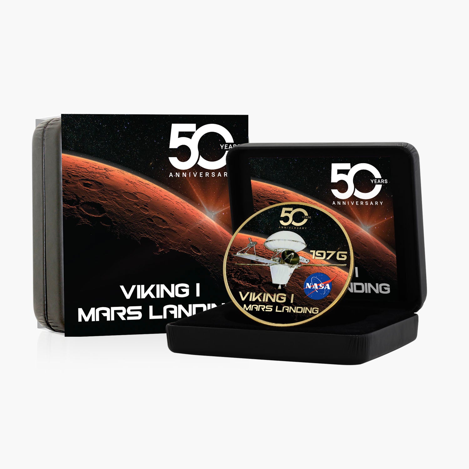 NASA Viking 1 Mars Landing 50mm Gold-Plated Coin Luxe Edition