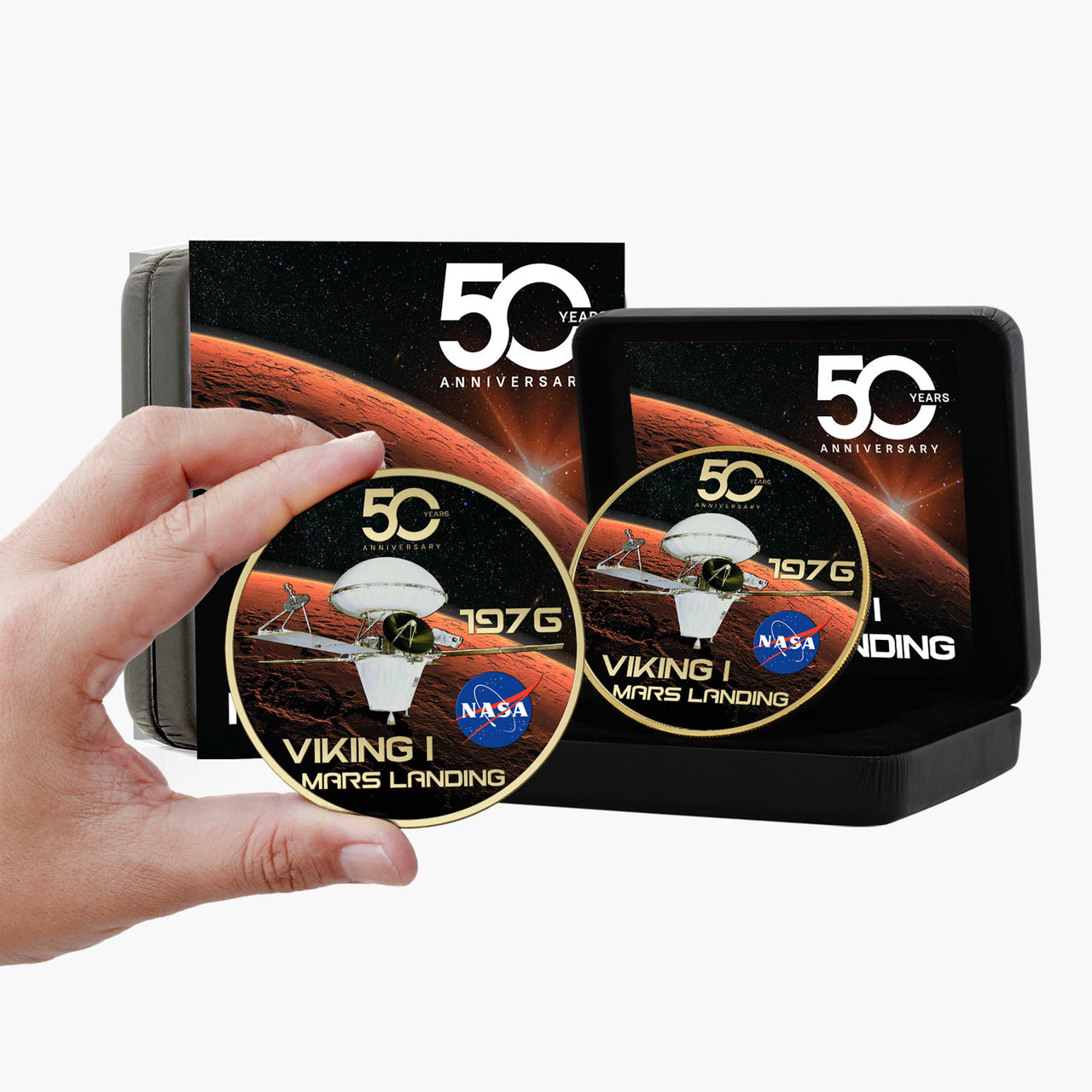 NASA Viking 1 Mars Landing 50mm Gold-Plated Coin Luxe Edition