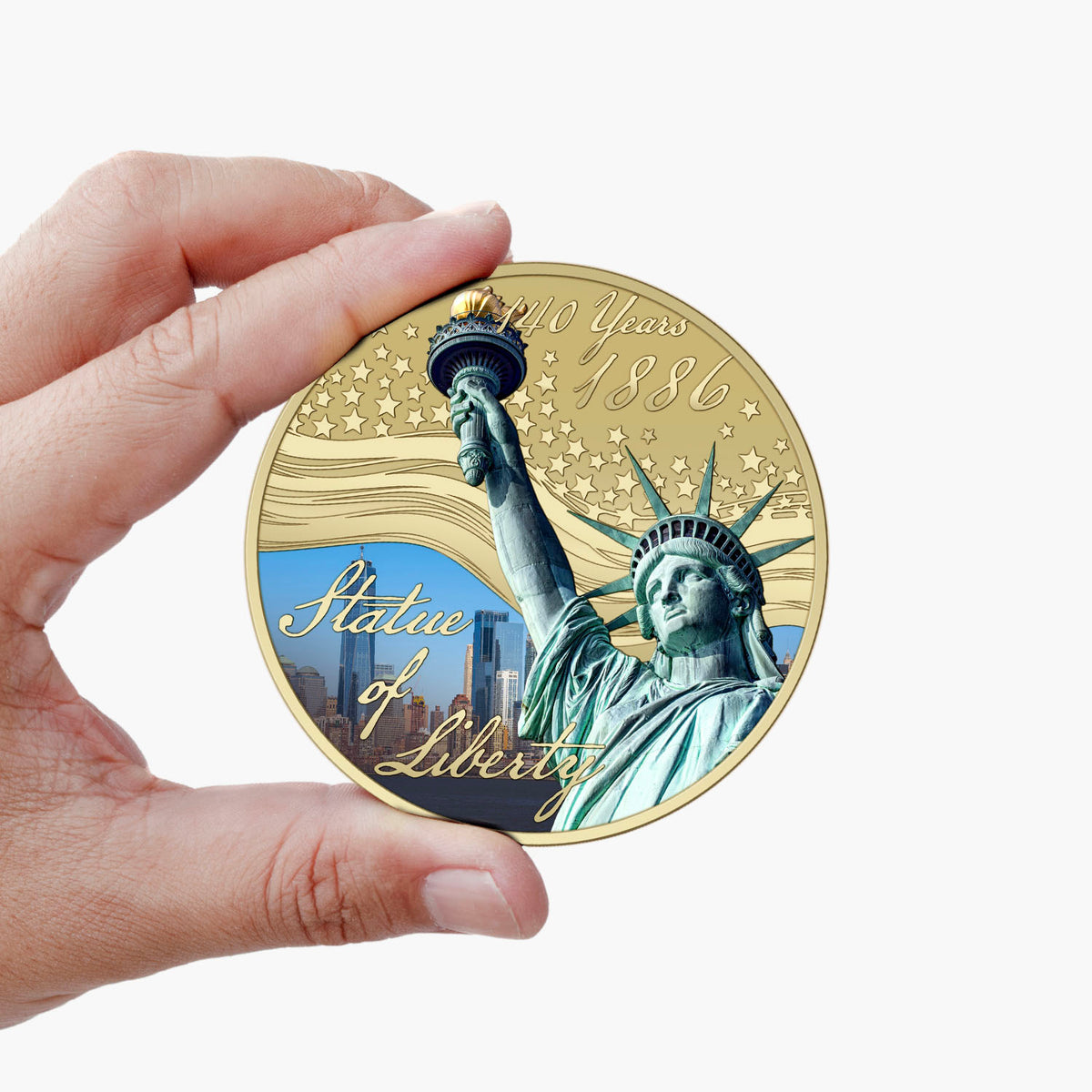 Statue of Liberty 140 50mm Gold-Plated Coin Luxe Edition