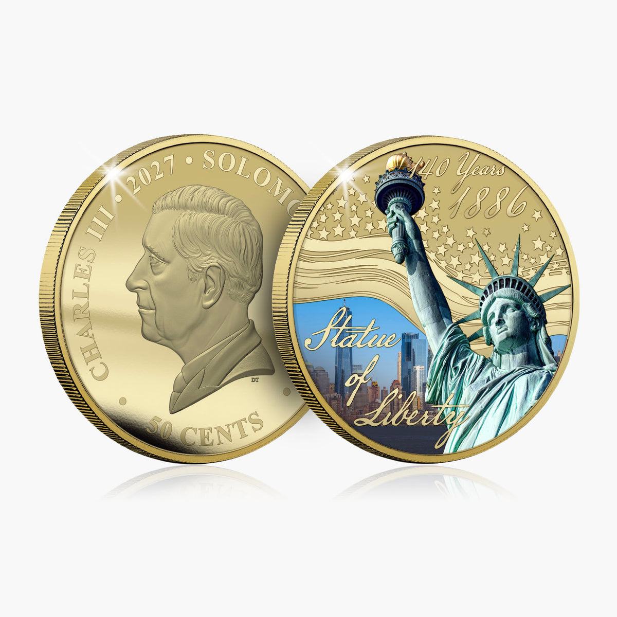 Statue of Liberty 140 50mm Gold-Plated Coin Luxe Edition