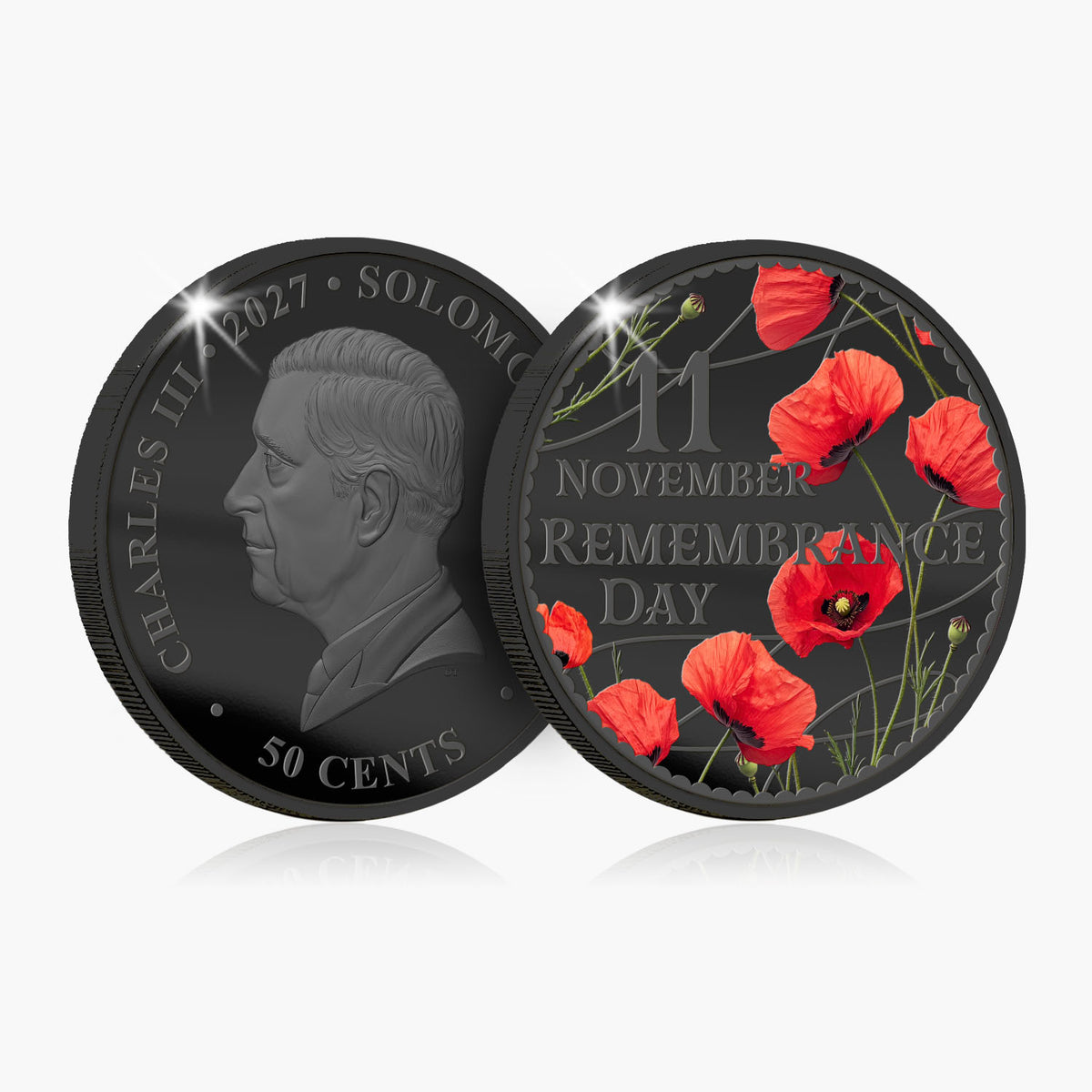 Poppies & Peace Remembrance 50mm Coin Luxe Edition