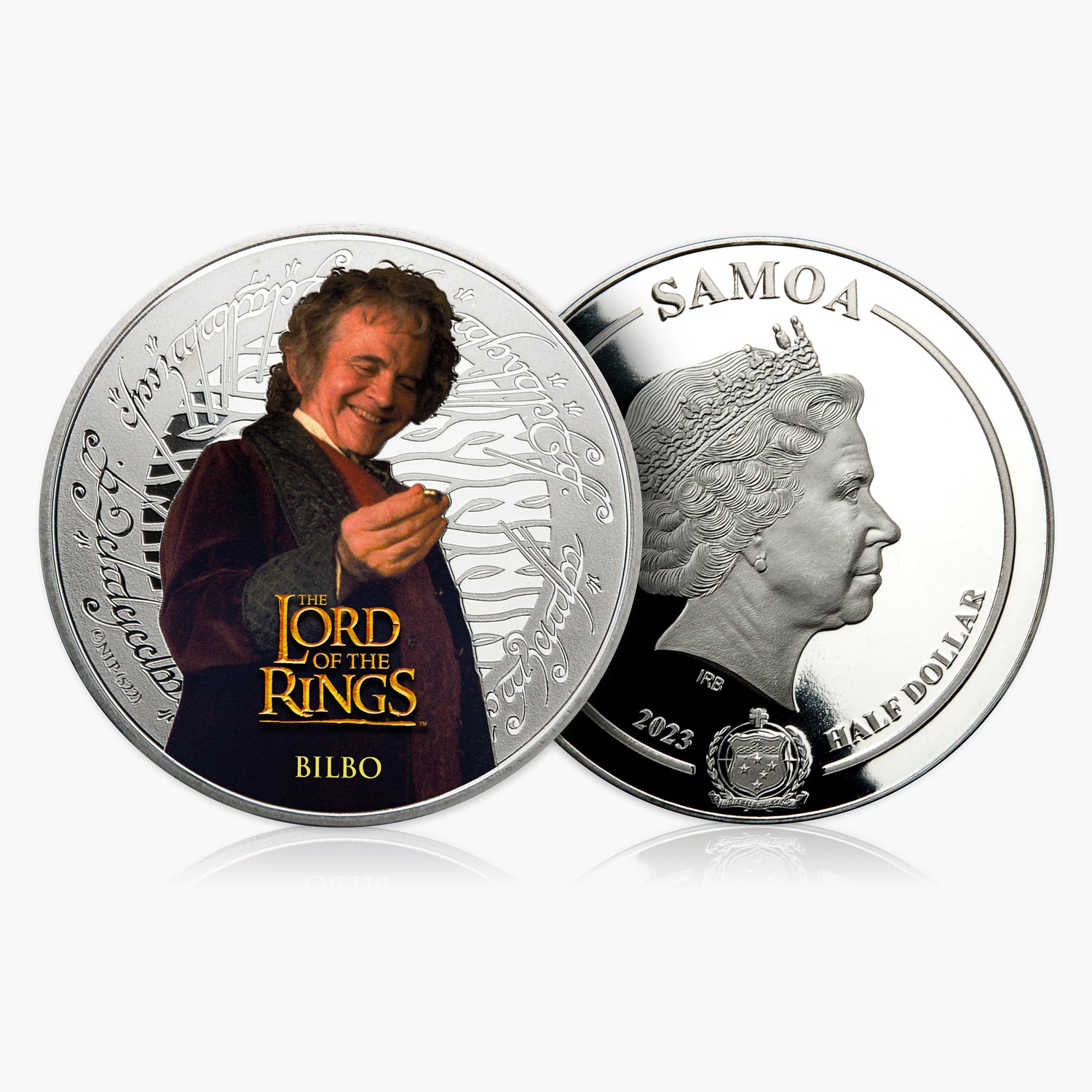 LOTR Bilbo Silver Plated Half Dollar Coin
